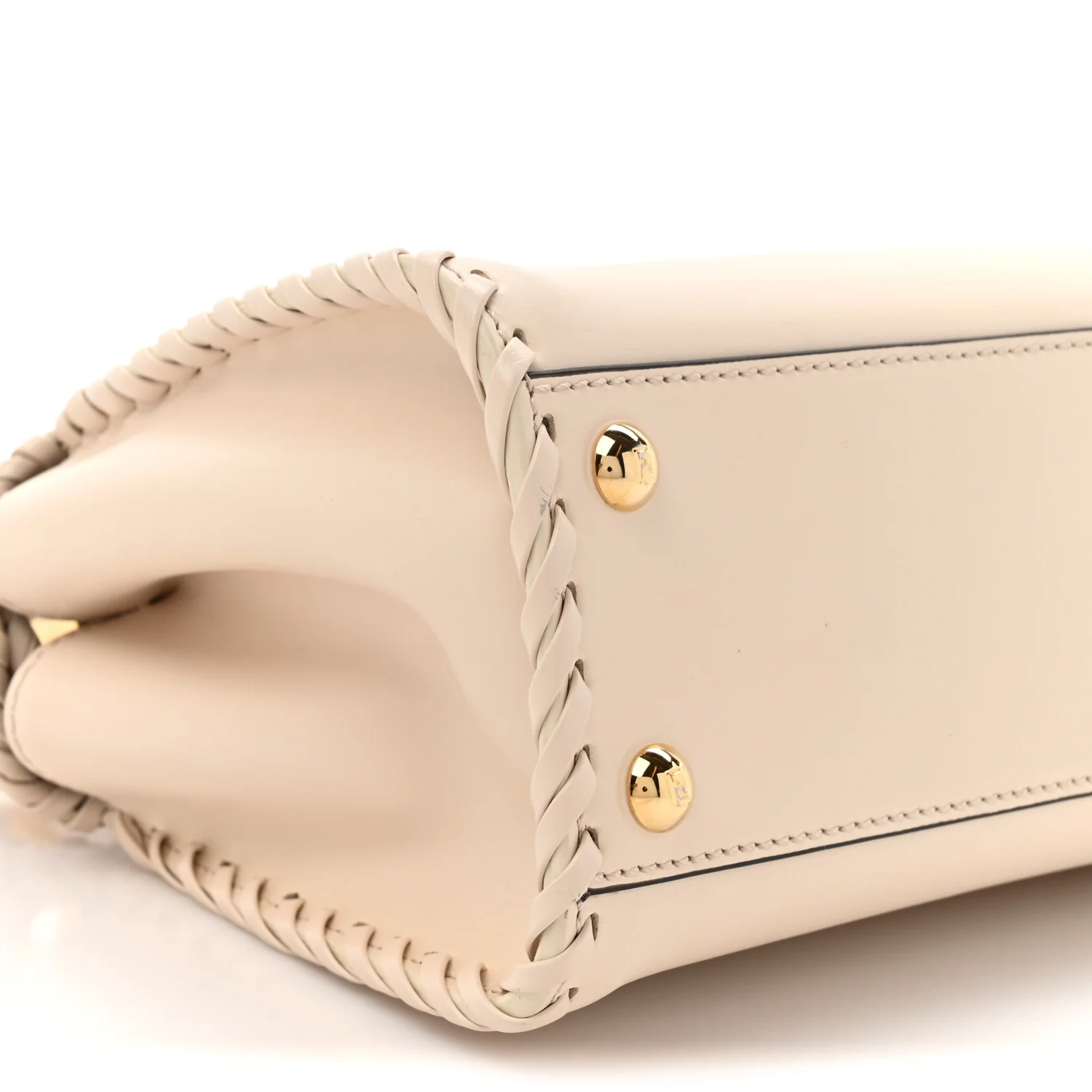 Nappa Interlace Mini Peekaboo Iconic Satchel Camelia
