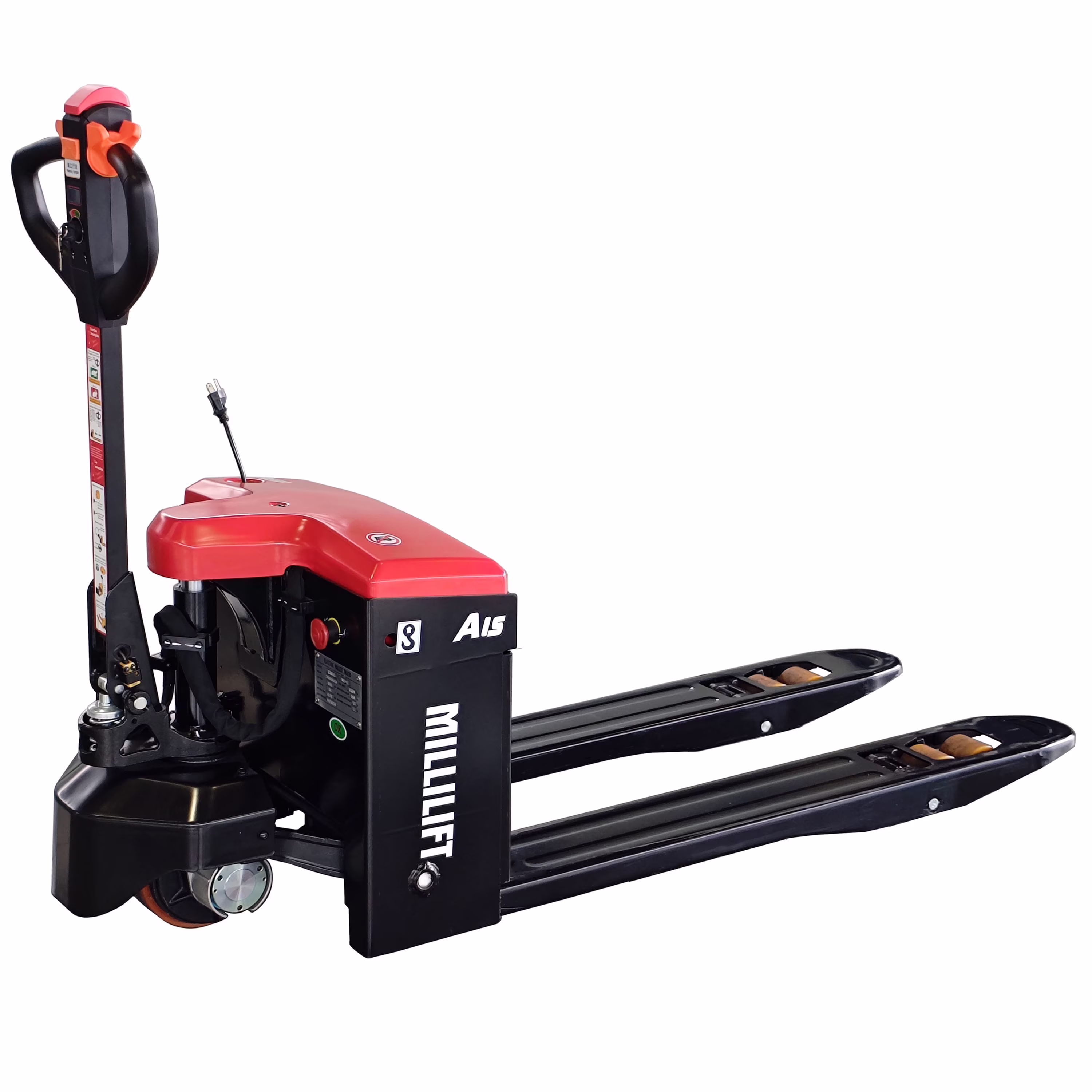 Millilift Electric Pallet Jack, 3300LB Capacity, Heavy-Duty Forks 45x21, Powerful Drive Motor, 24V 40AH LiFePO4 Battery with Built-in Charger, 2�C4H Runtime, for Warehouse, Supermarket Use