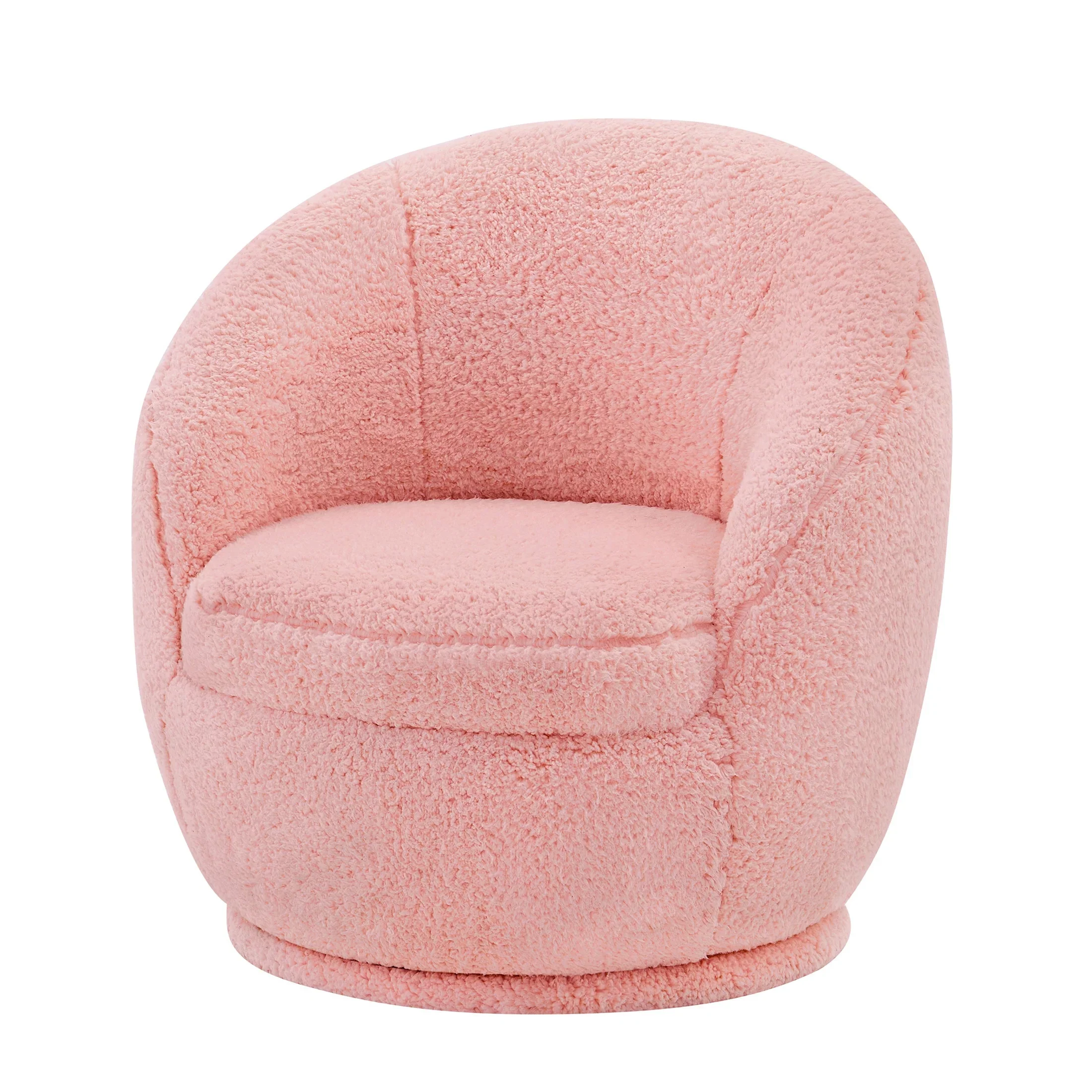 Better Homes & Gardens Mira Kids Swivel Chair, Cream Faux Shearling