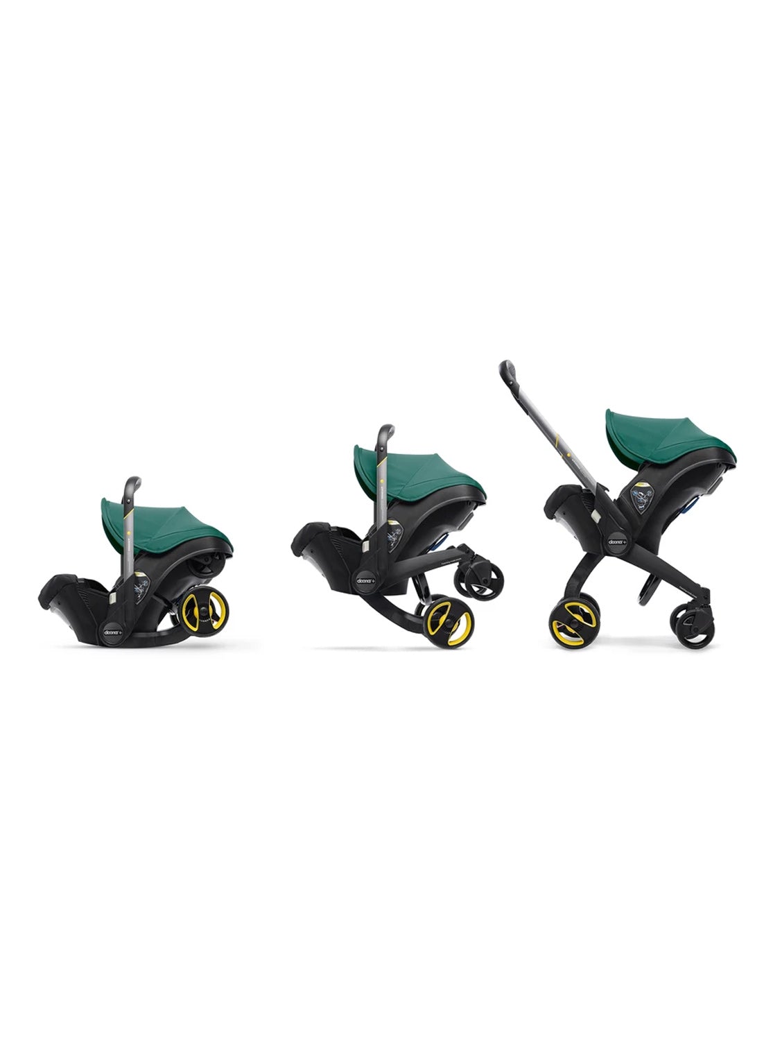 Poussette avec siège auto pour bébé et base LATCH – Édition Minuit | Transformation voiture en poussette en quelques secondes, homologuée pour le transport aérien, sac de rangement inclus