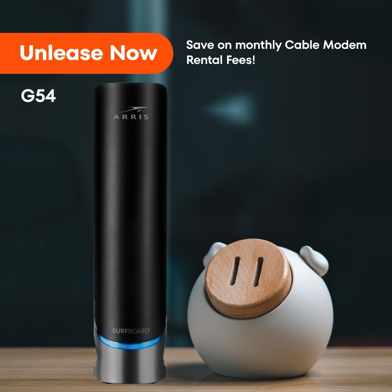 ARRIS (G54) - Cable Modem Router Combo - Fast DOCSIS 3.1 Multi-Gigabit & BE 18000 WiFi 7 Comcast Xfinity  Cox  Spectrum Quad-Band 1  Up to 18 Gbps Max Speed