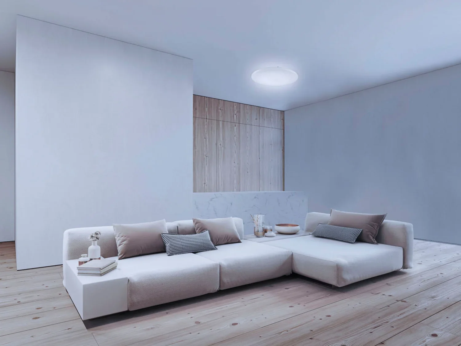 LIVARNO home Plafonnier LED, effet ciel toil,  76 cm