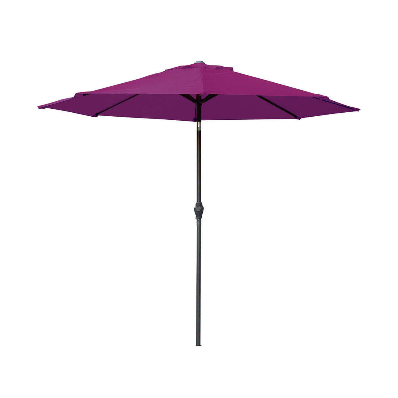 Parasol centré rond Java inclinable hauteur ajustable violet UPF50+ Ø250xH185-245cm