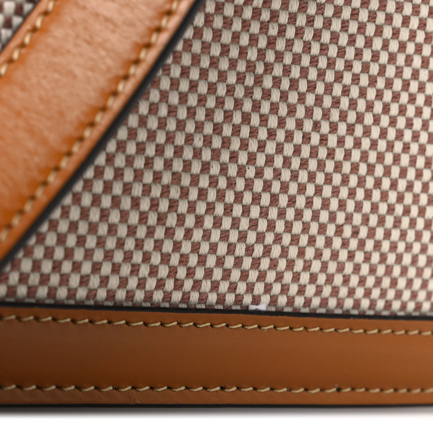 Smooth Calfskin Canvas 9to5 Shoulder Bag Natural Golden