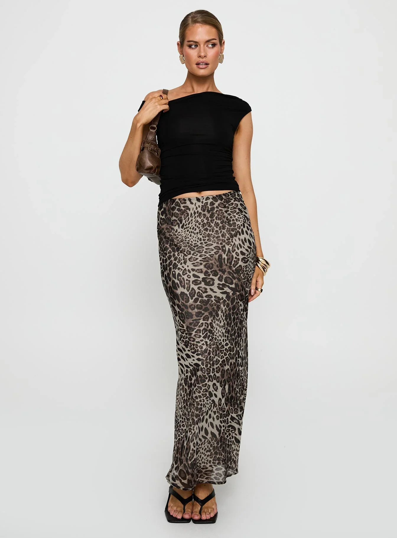 Manda Maxi Skirt Leopard