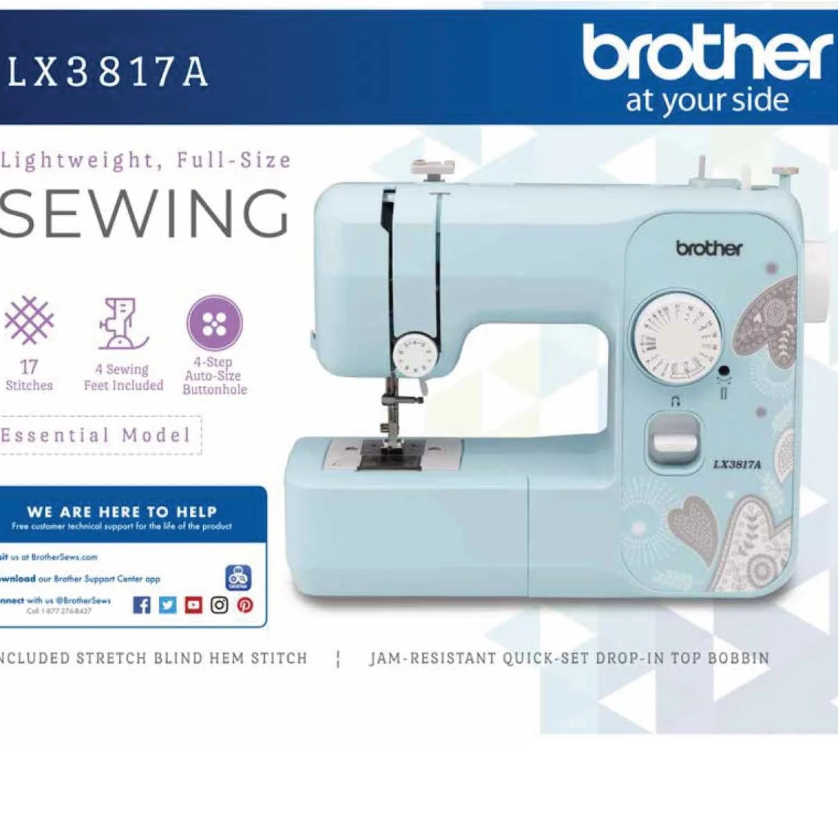 Brother LX3817 - Beginner Sewing Machine, 17 Stiches