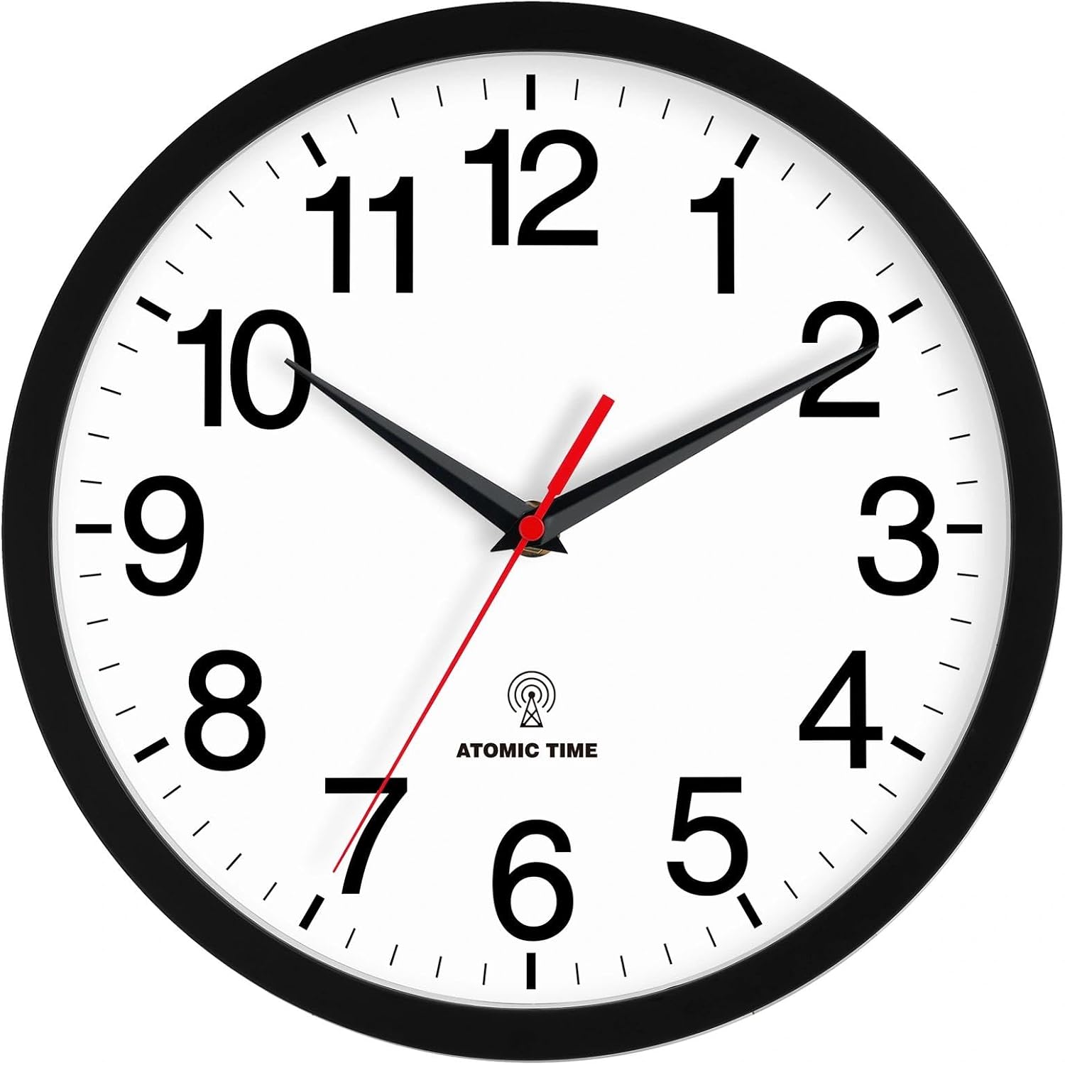 Rohioue Wall Clock Analog 8 Inch Black Battery Operated Silent Clock| Easy To Read, Non-Ticking, Round, Accurate, Kitchen, Living Room, Classroom, Office, School