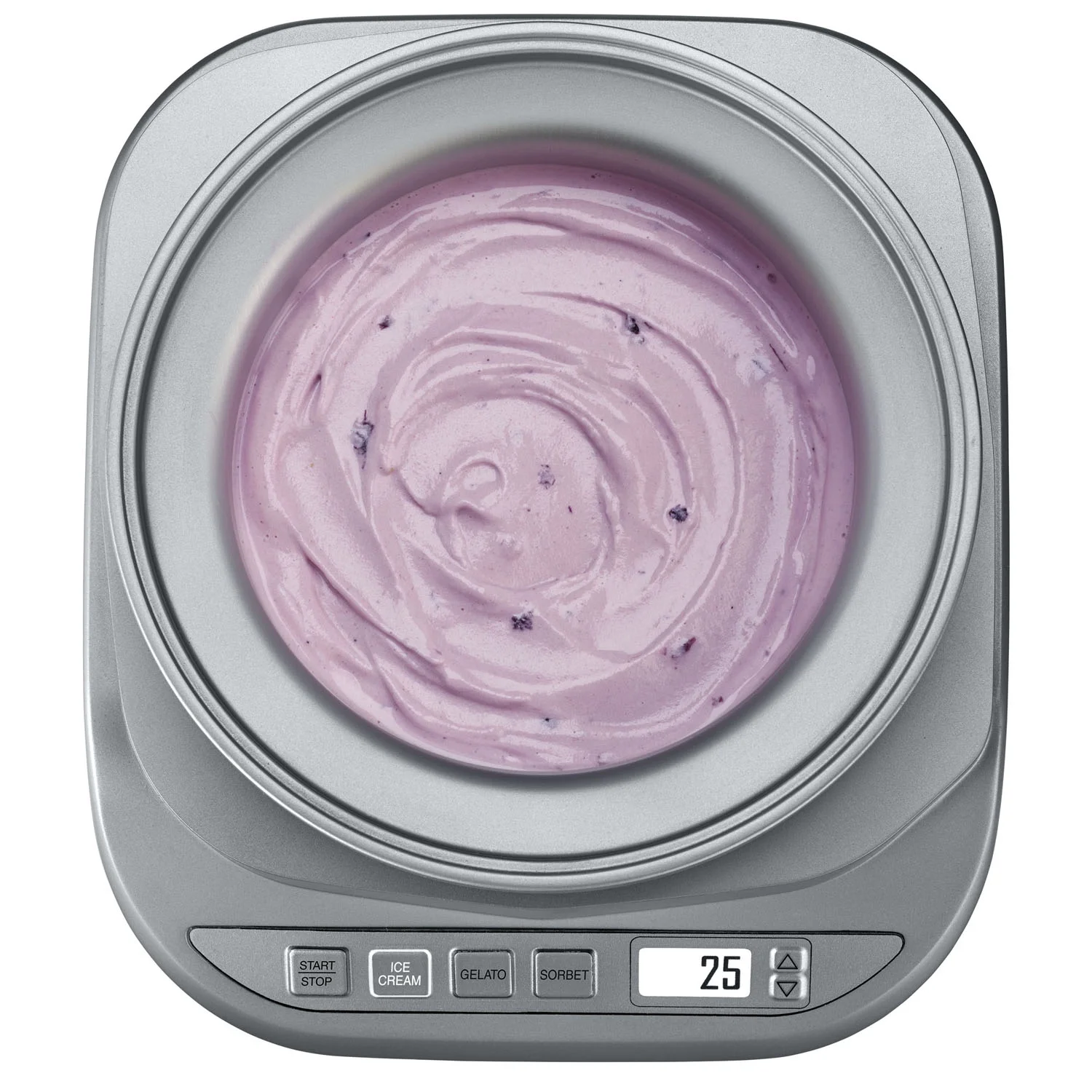 ICE-70 Electronic Ice Cream Maker, Brushed Chrome + Smart Stick Hand Blender - Image 6