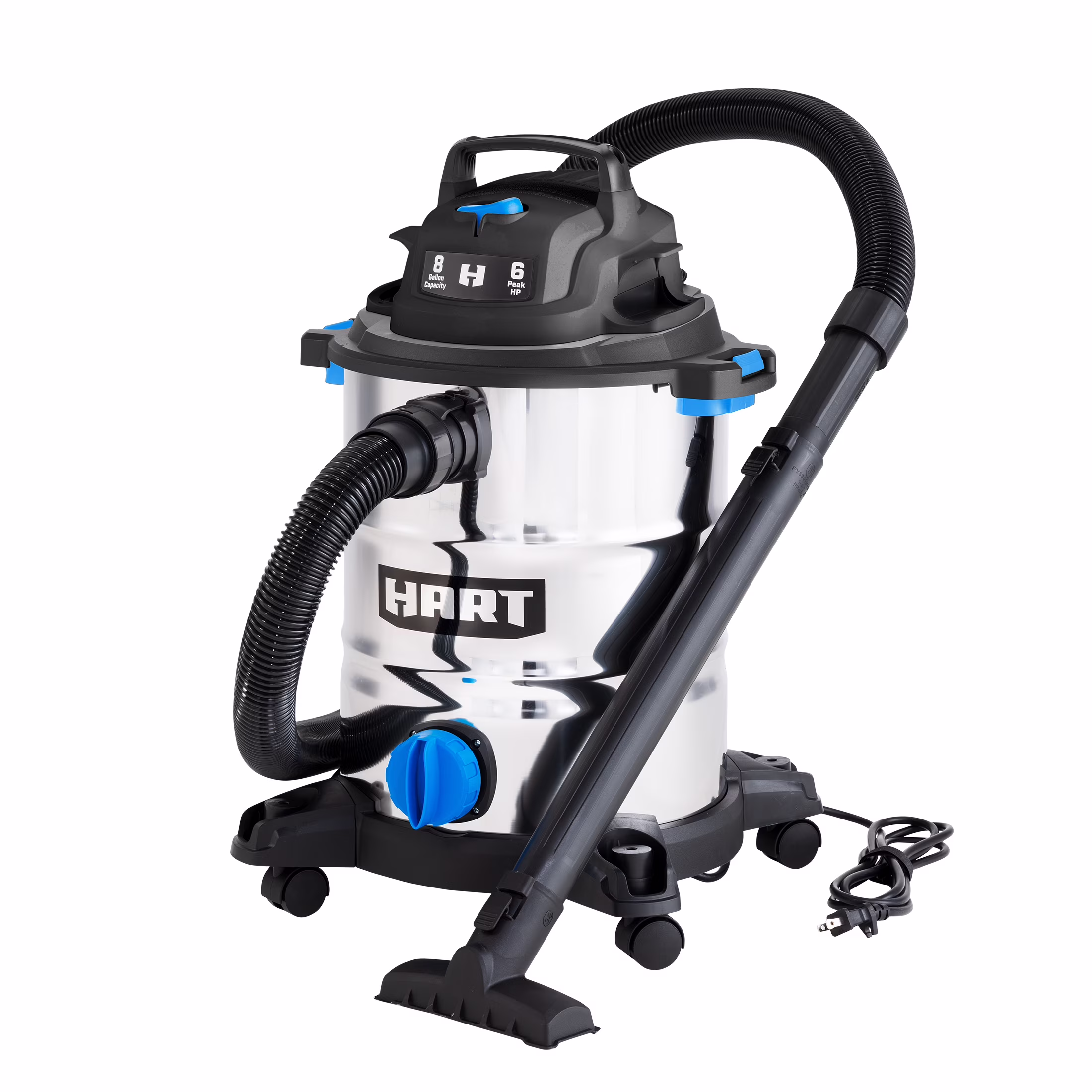 8 Gallon 6 Peak HP Stainless Steel Wet/Dry Vacuum, VOC812SF 3703