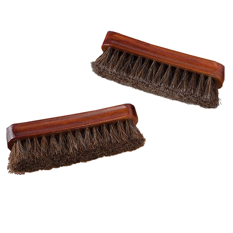 Customized Color 15cm Curved Shoe Brush with Horse Hair