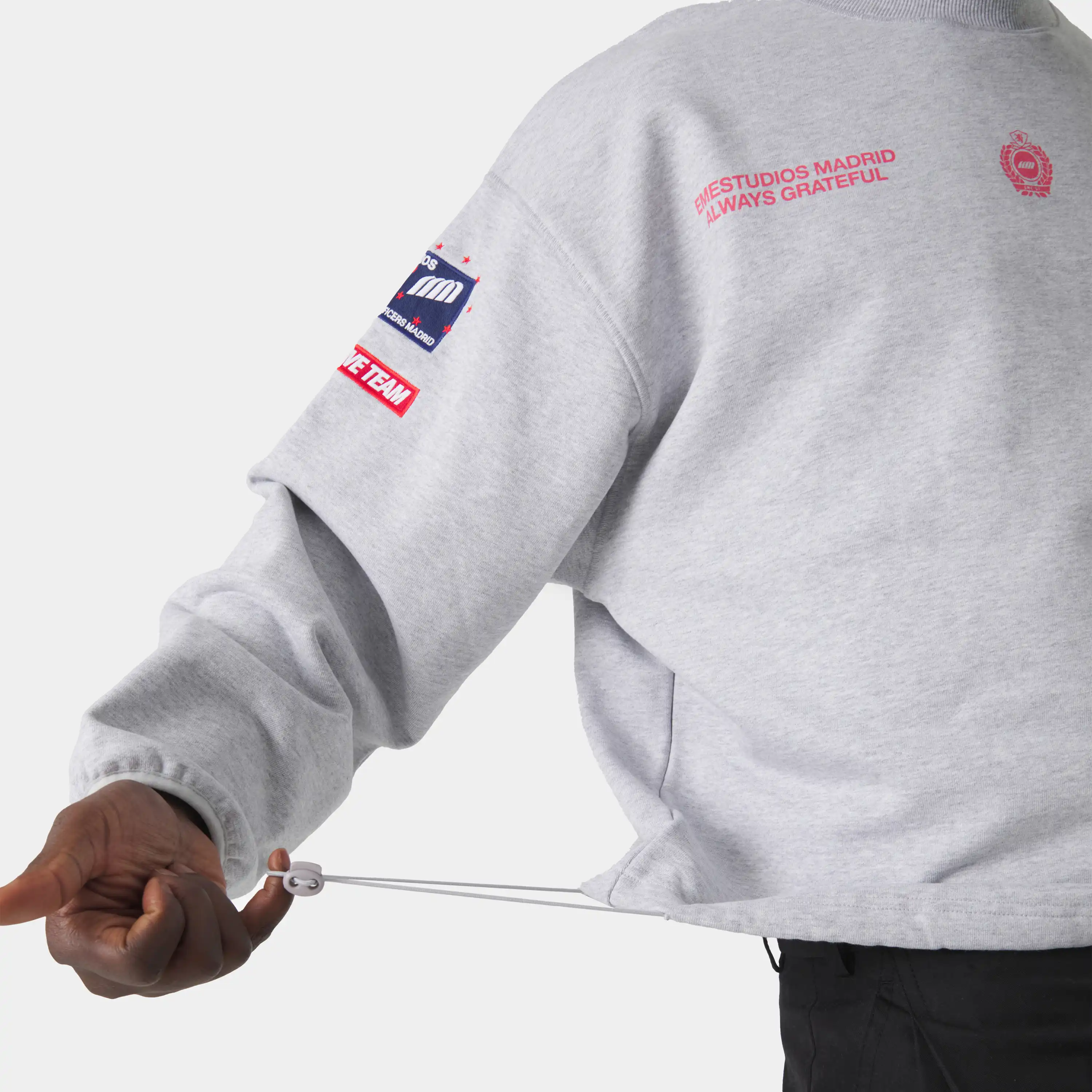 Building Heather Grey Oversized Crewneck
