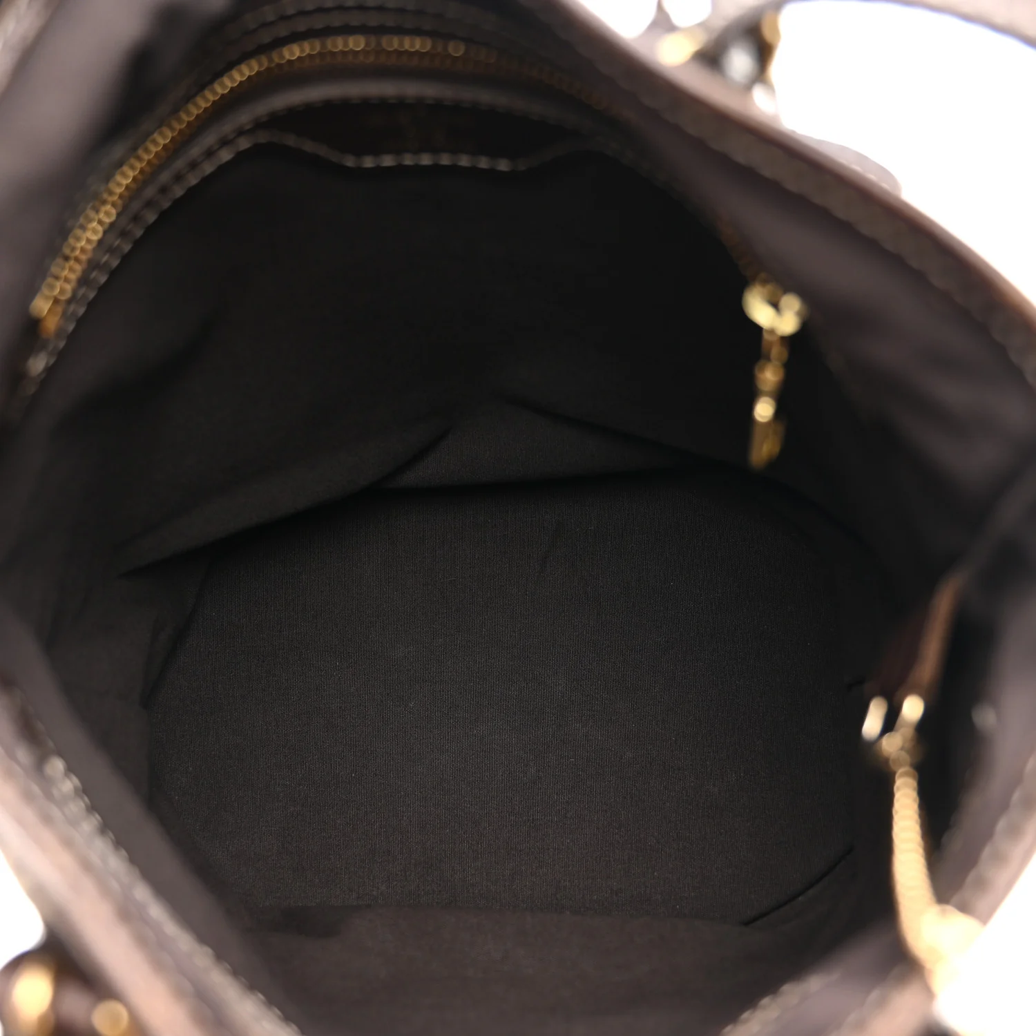 Mini Lin Monogram Bucket Bag Ebene