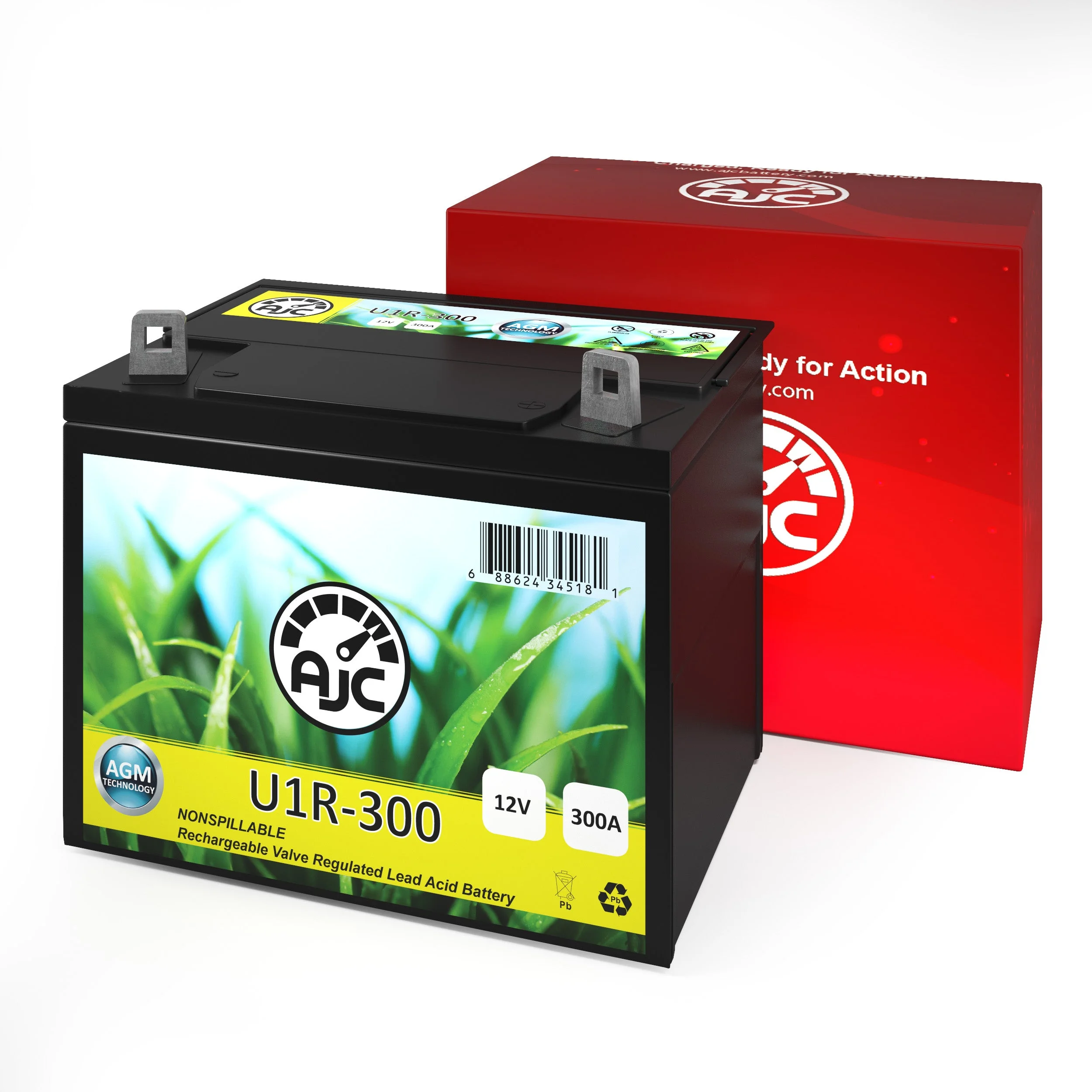 AJC U1R Lawn Mower and Tractor Battery