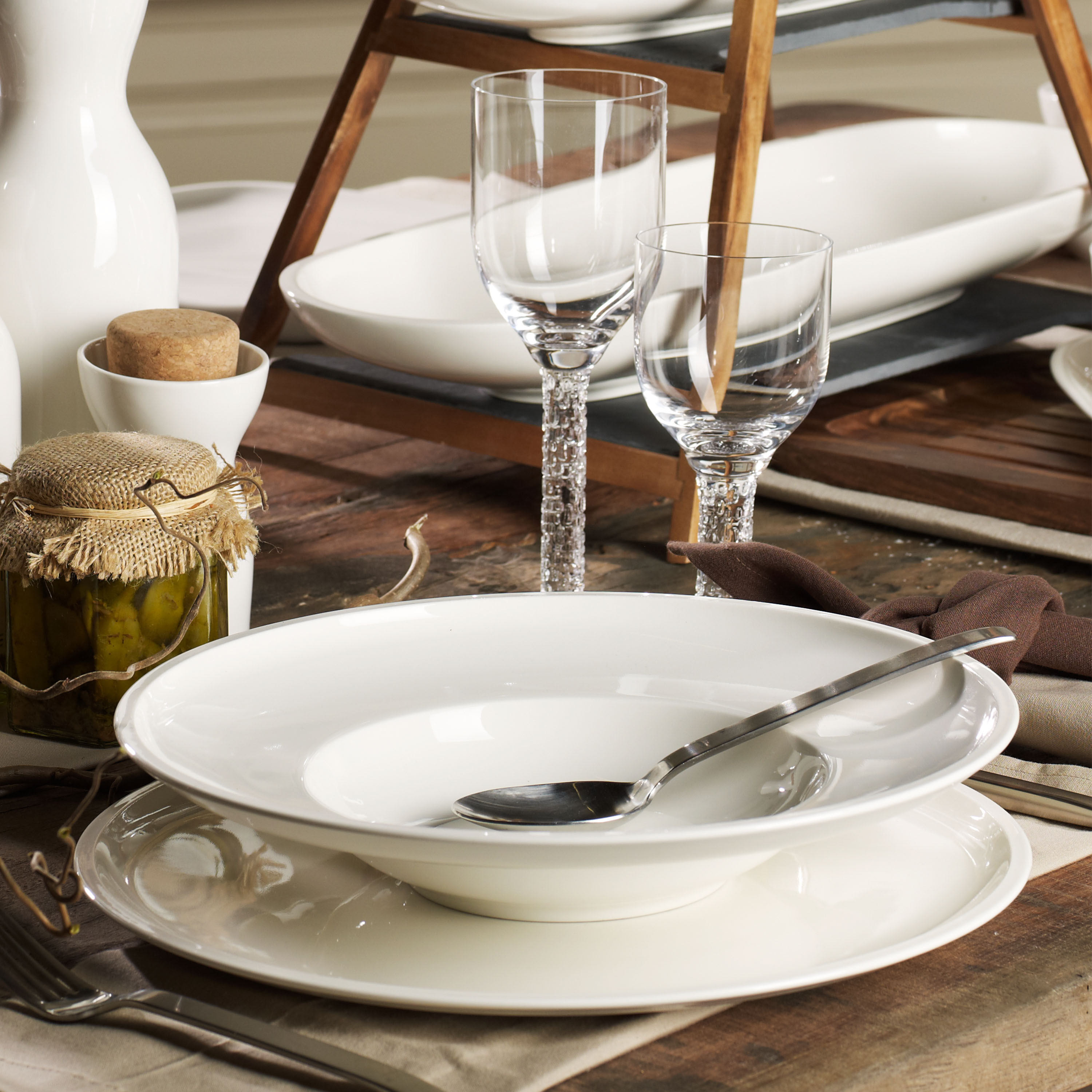 Artesano Pizza plate - White, 12.6'', Premium Porcelain