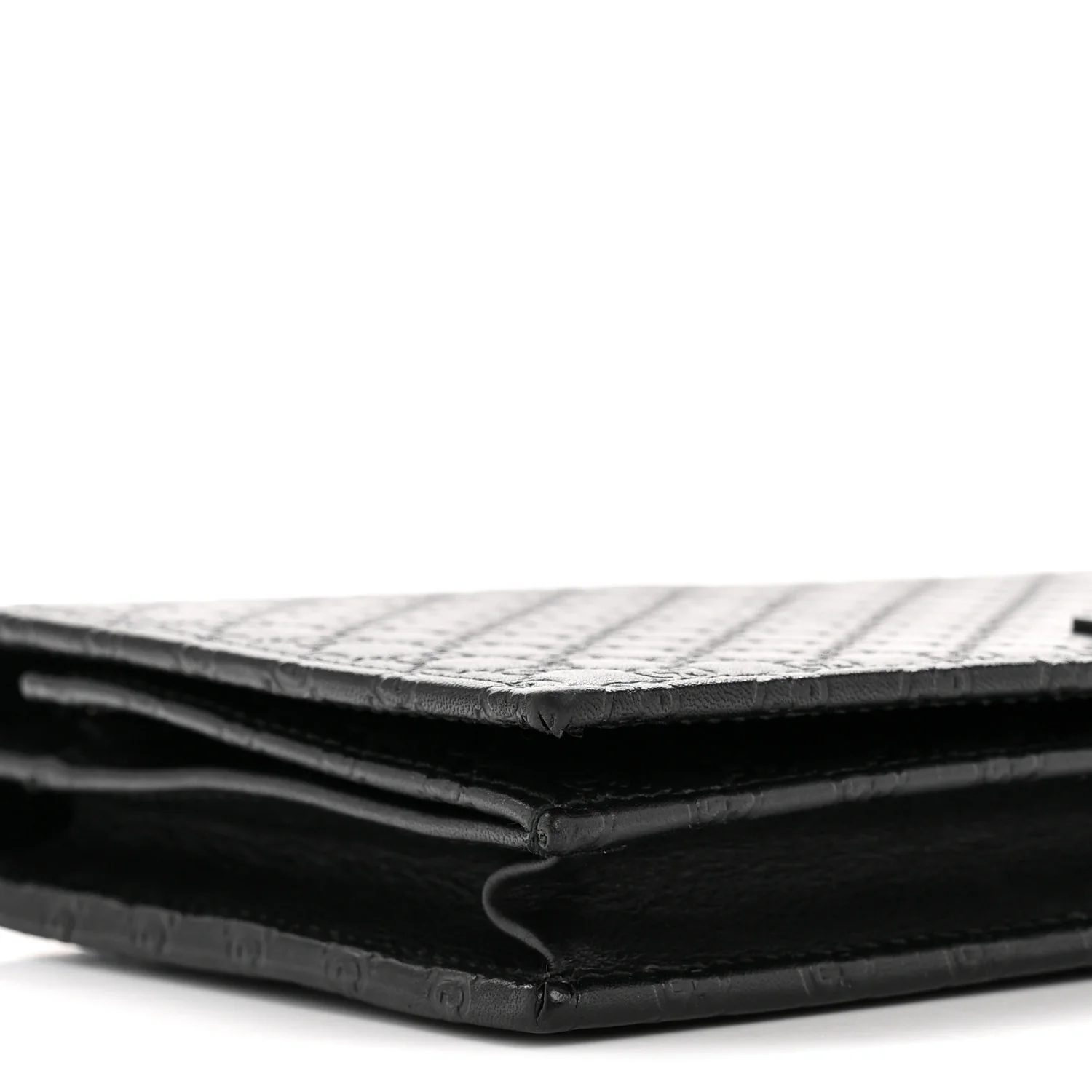 Microguccissima Crossbody Wallet Black