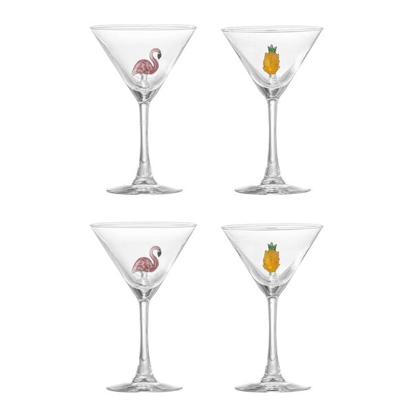 Misa cocktailglass 17cl 4 stk flamingo/ananas