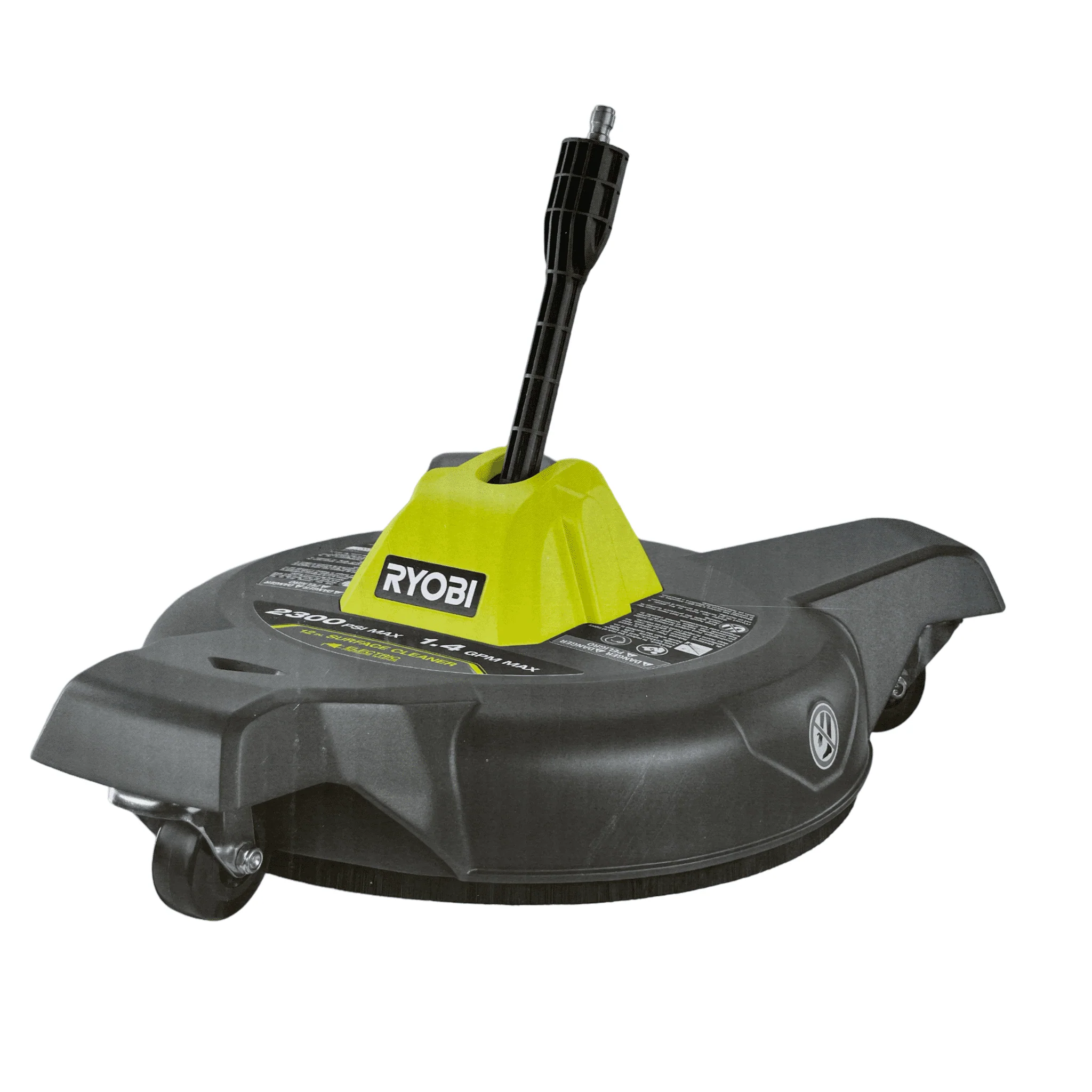 RYOBI 12 In. 2300 PSI Electric Pressure Washer Surface Cleaner with Casters