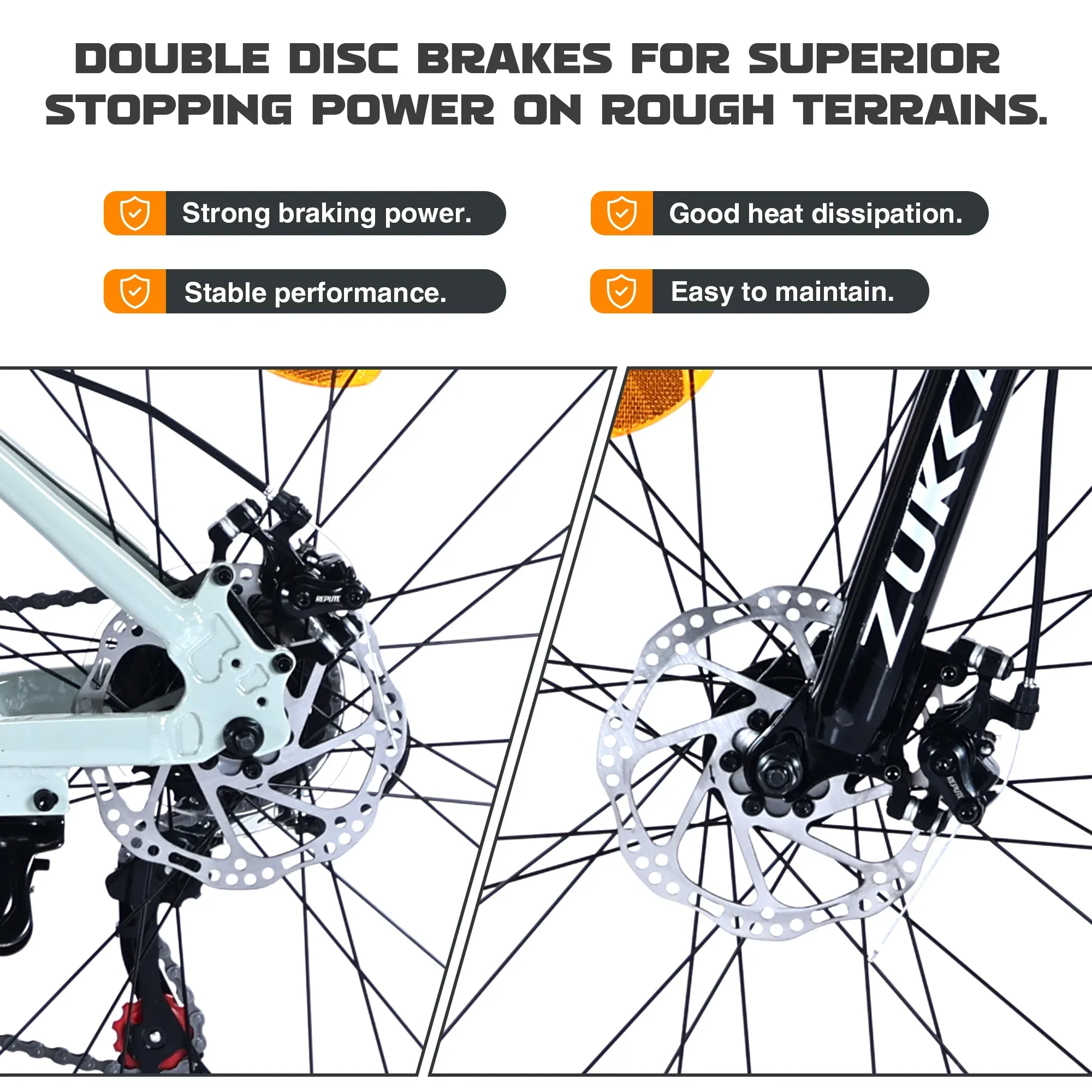 POVANLI  27.5 Inch Mountain Bike Adult Full Shimano 21 Speed Mountain Bike, Dual Disc Brake, Aluminum Frame Disc Brake, Front Suspension, Mountain biking for both men and women, Grey (Gift)