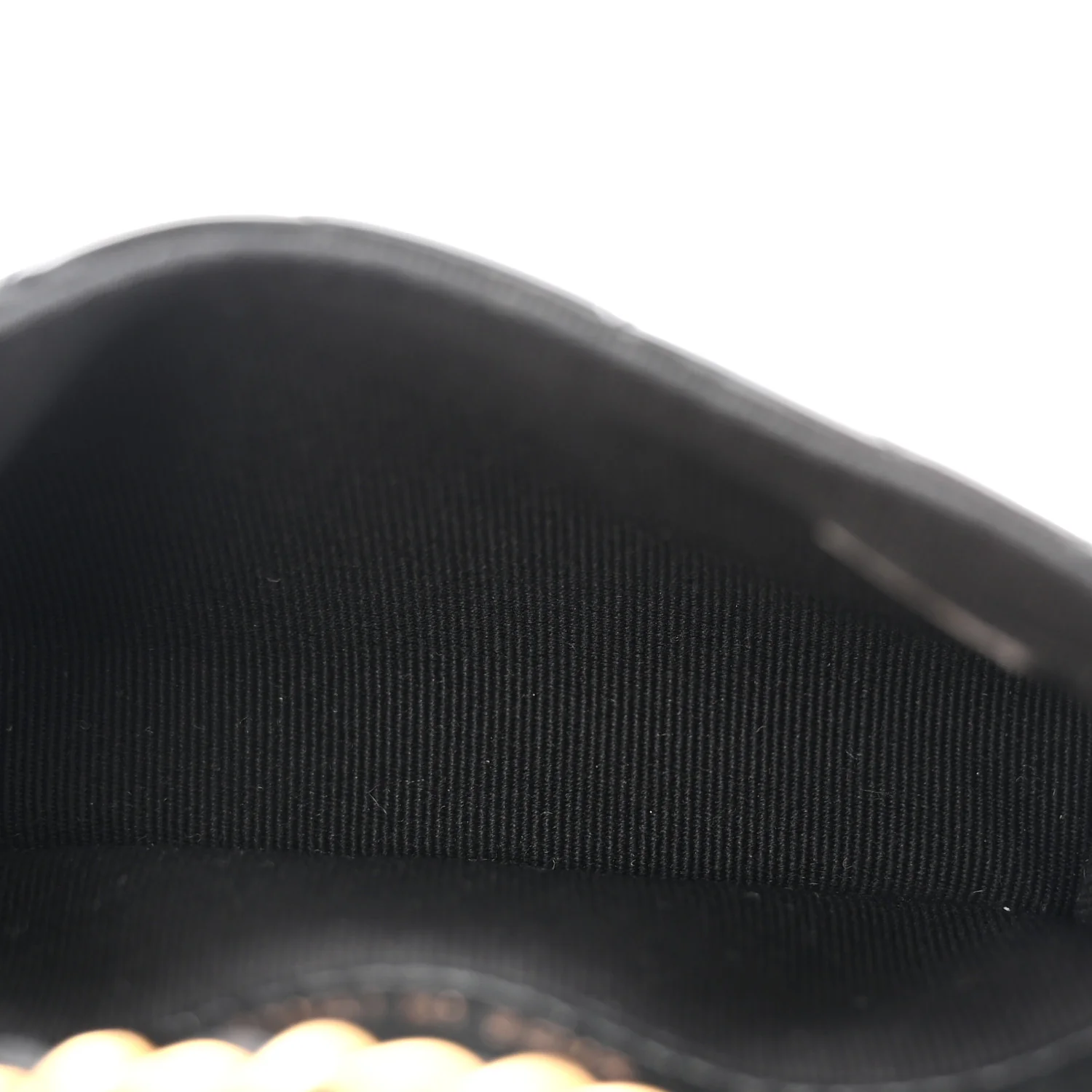 Patent Enamel Quilted Coco Hearts Clutch With Chain Black
