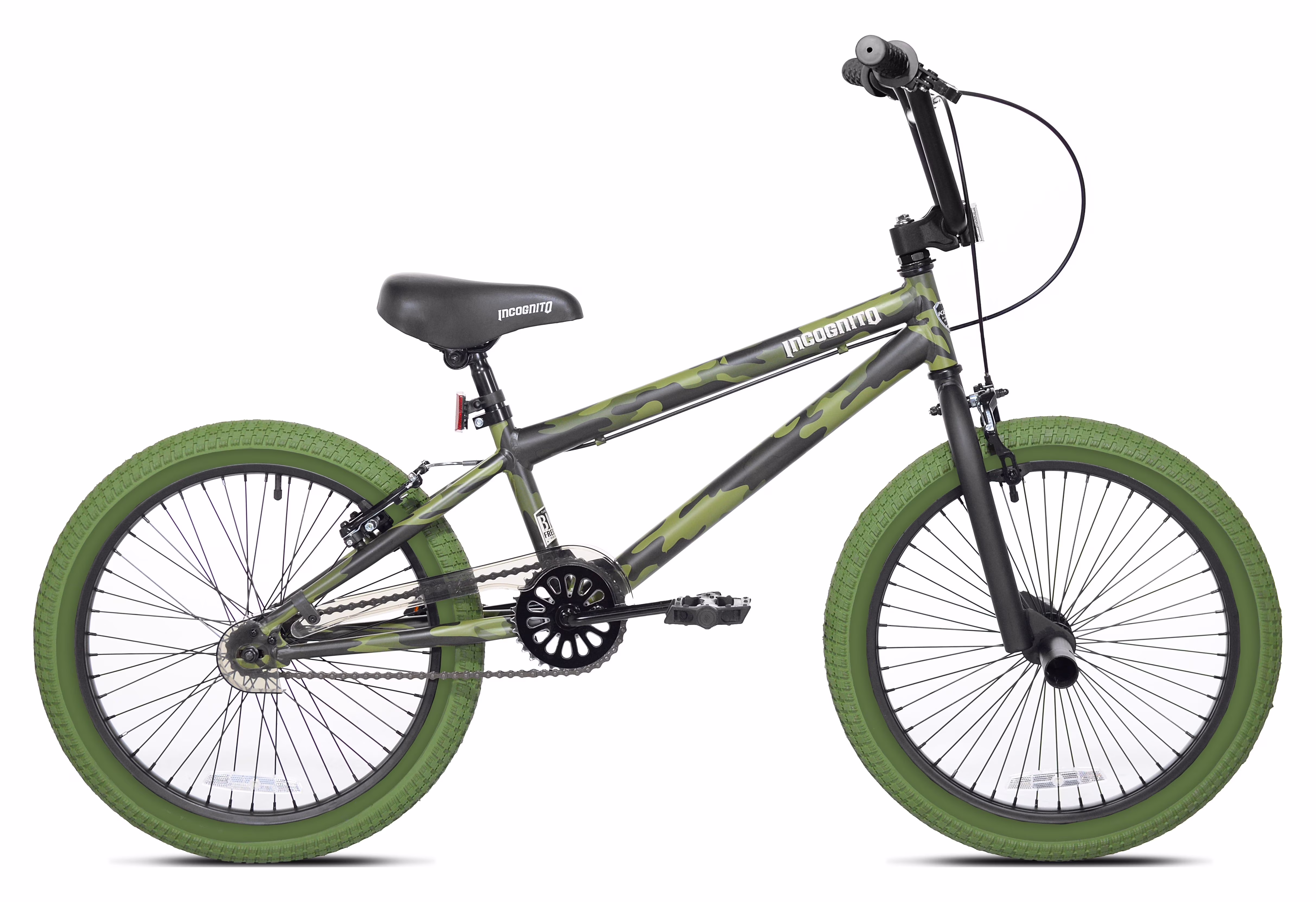 20" Incognito BMX Kids Bicycle, Child Ages 7-13 Years, Green Camouflage