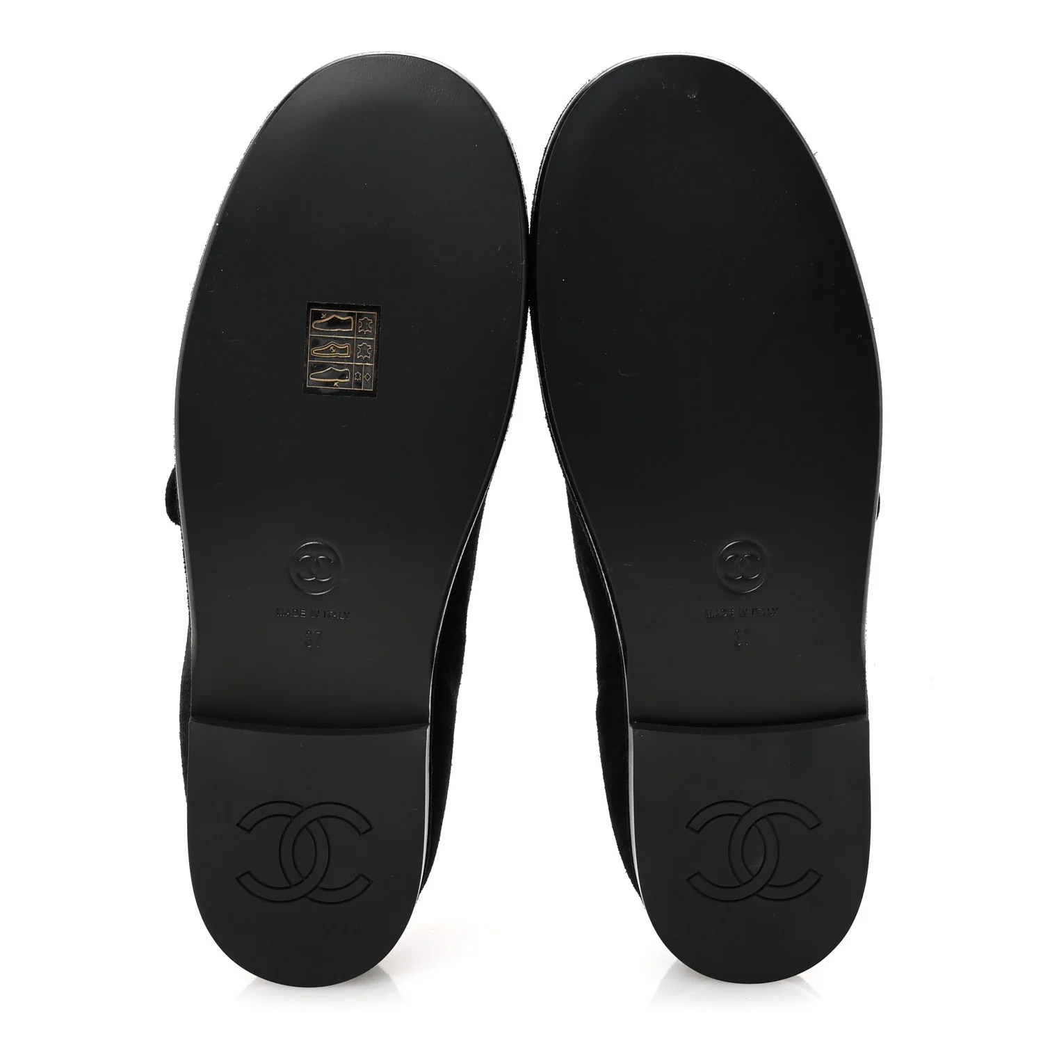 Suede Cap Toe CC Mary Jane Flats 37 Black