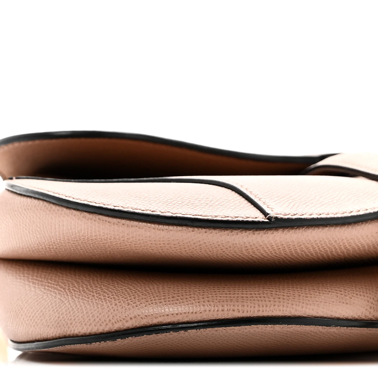 Grained Calfskin Saddle Bag Blush