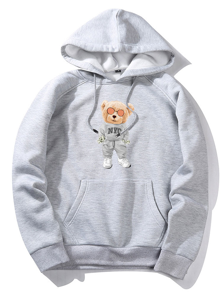 Sweat à capuche imprimé Rich Bear