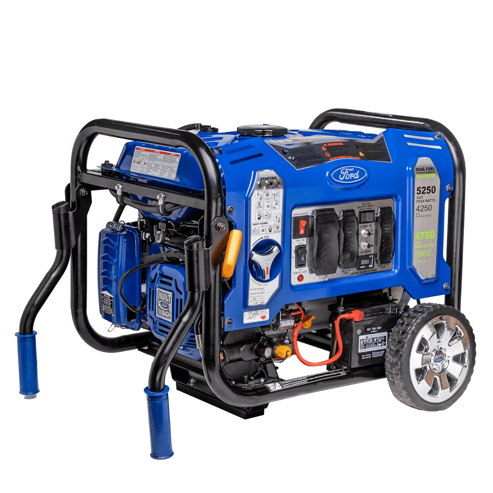 Ford 5,250 Watt Dual Fuel Portable Generator with Wireless Remote Start Image 8