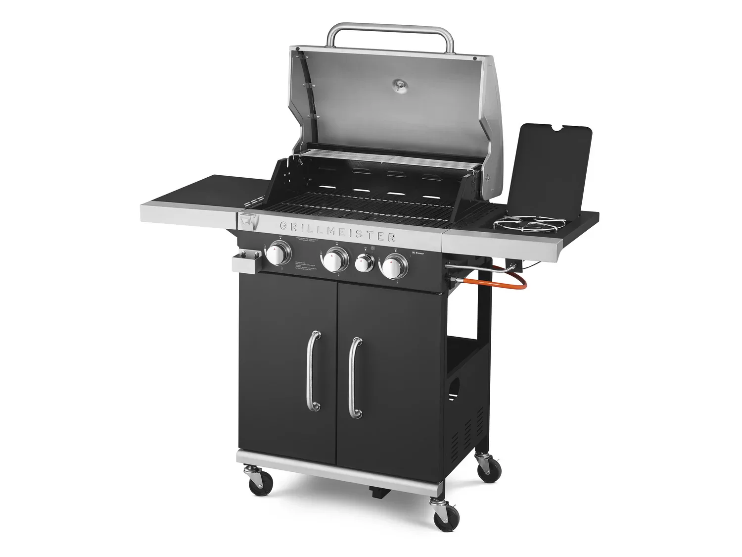 GRILLMEISTER Barbecue  gaz, 3 brleurs, 4 zones de cuisson