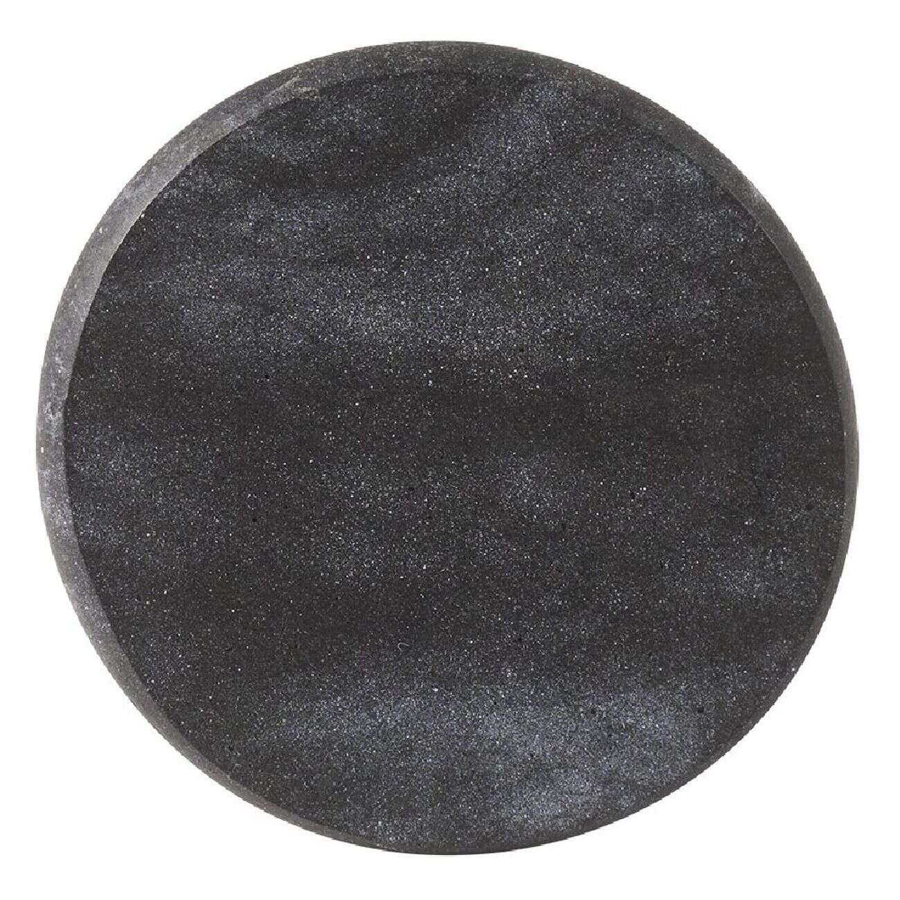 Patère murale ronde imitation marbre noir polyrésine Ø5cm