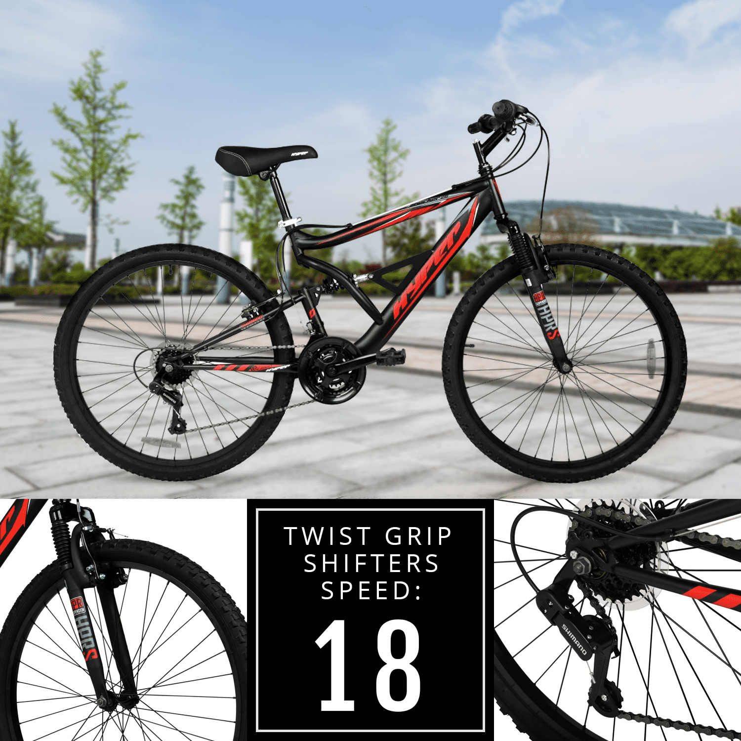Bicycle Men's 26 Shocker Mountain Bike. Black