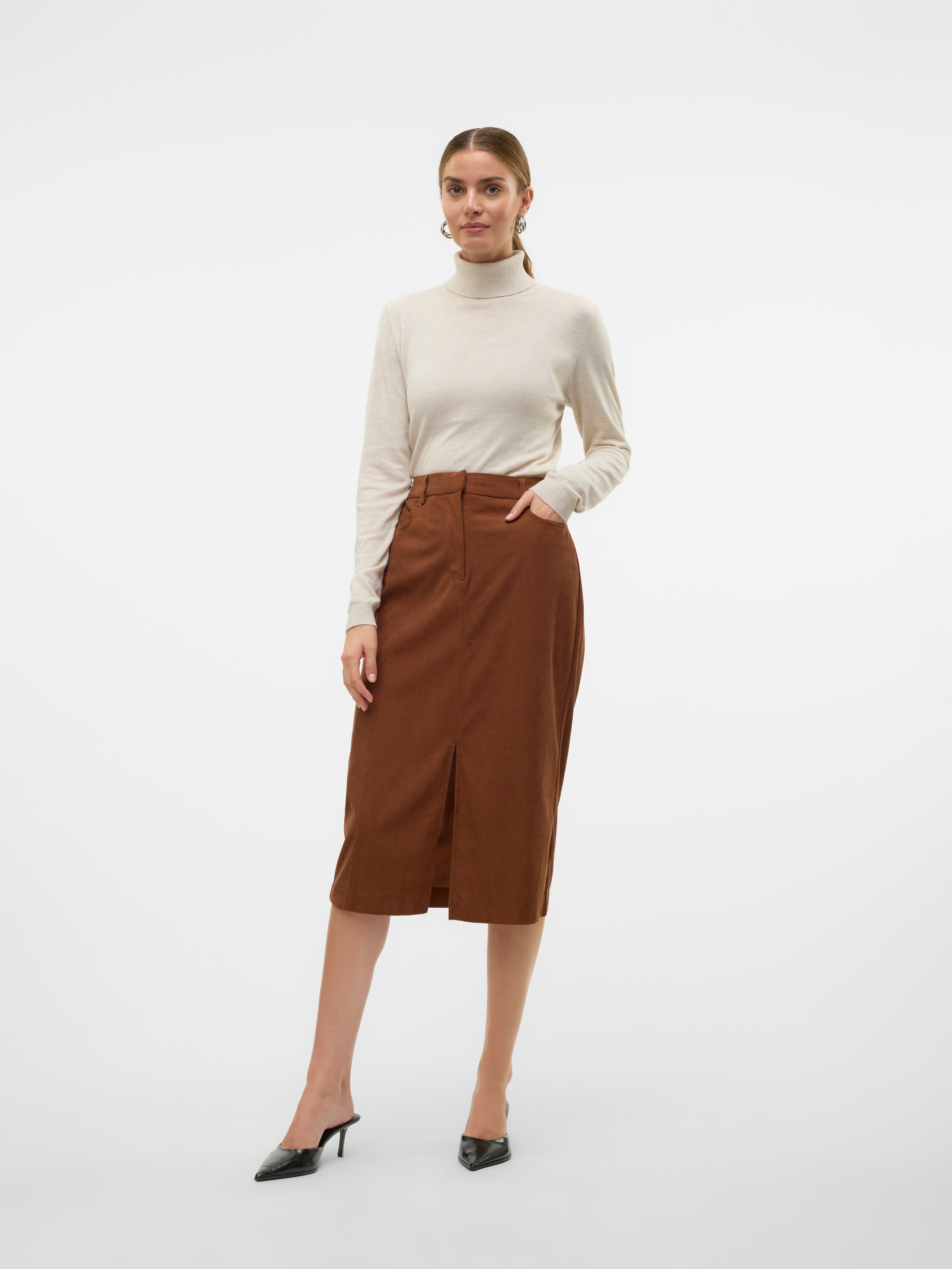 VERO MODA® VMVILJA Corduroy High waist Midi skirt