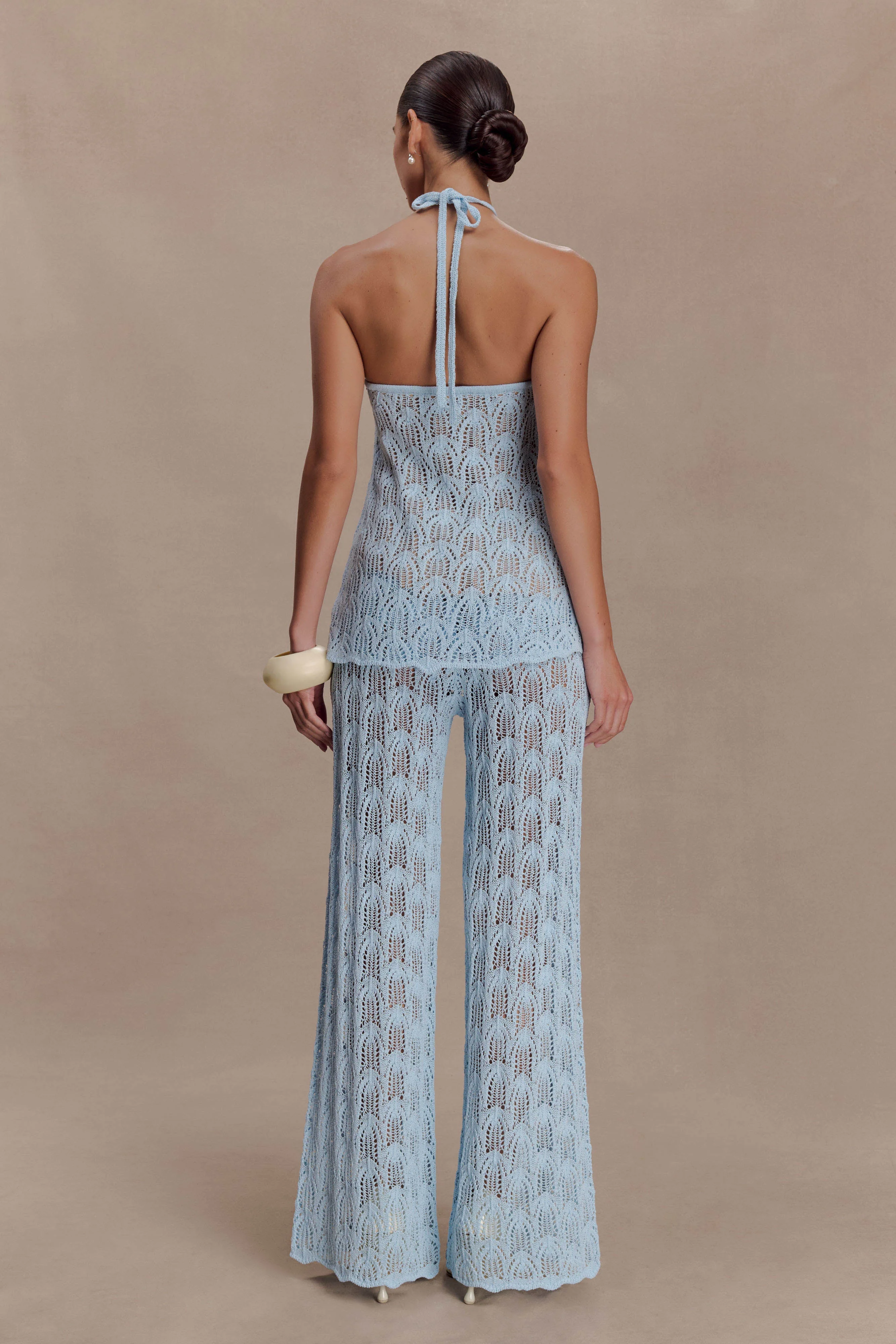 Glinda Crochet Pants - Light Blue