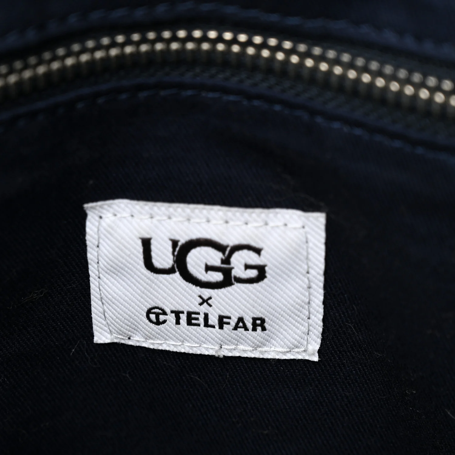 X UGG Denim Shearling Medium Shopping Bag Raw Denim