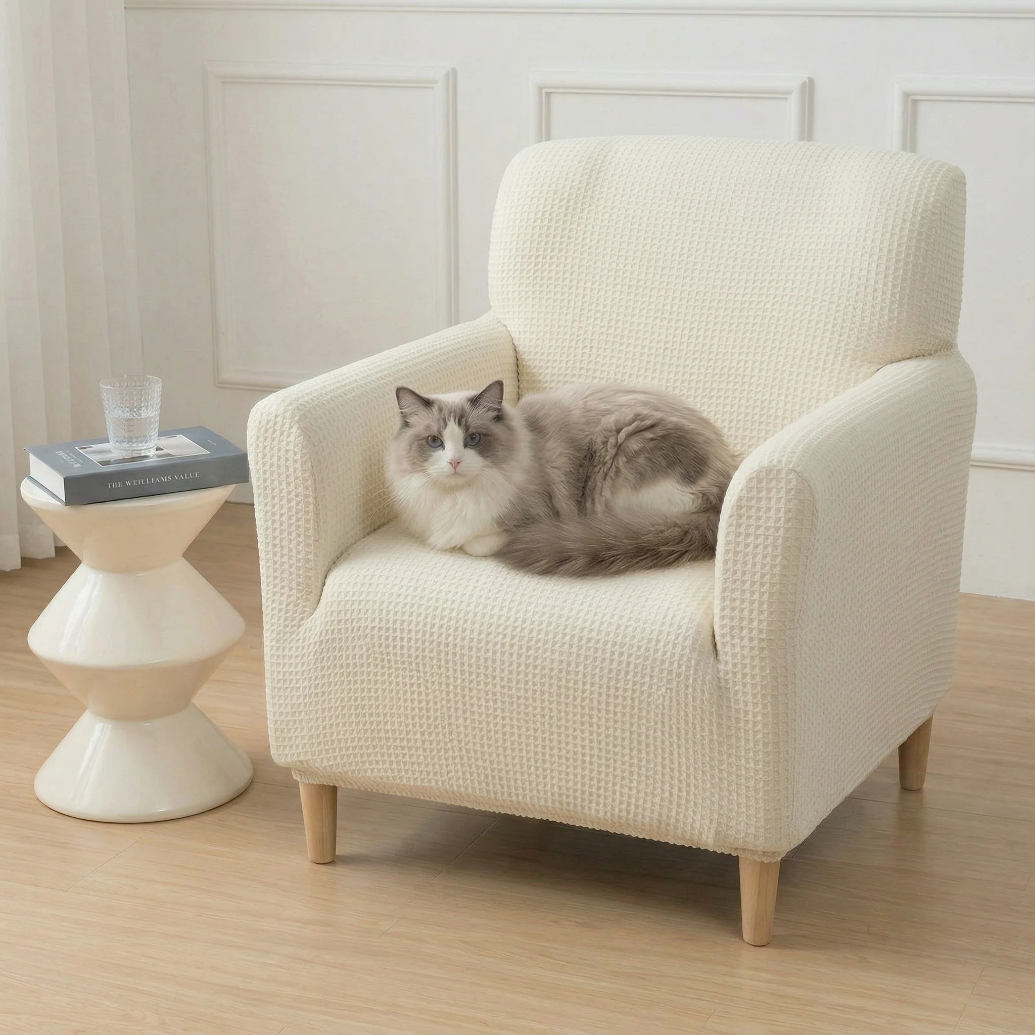 High-Elastic Water-resistant and Anti-Scratch Full Wrap Sofa Protection Armchair Cover