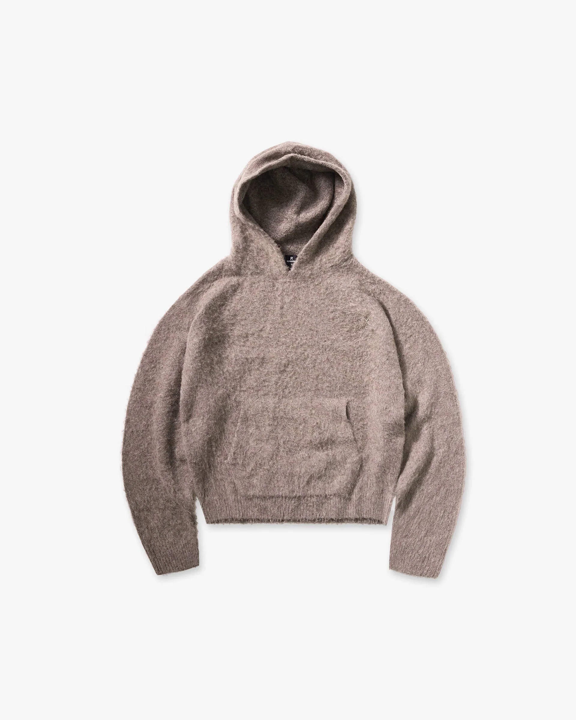 Textured Borg Hoodie - Nero