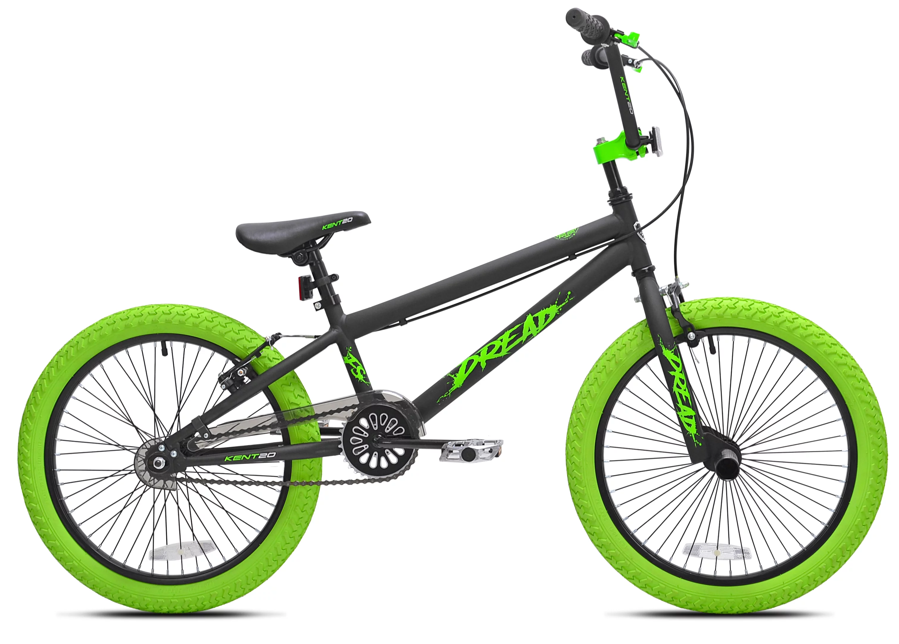 Kent 20 in. Dread BMX Boys Child Bike. Green and Black - MadeInUSA