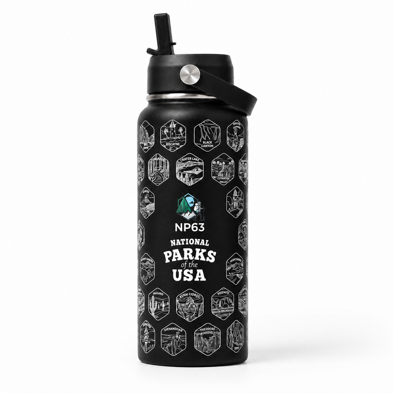 NP63 National Parks Water Bottle + Stickers