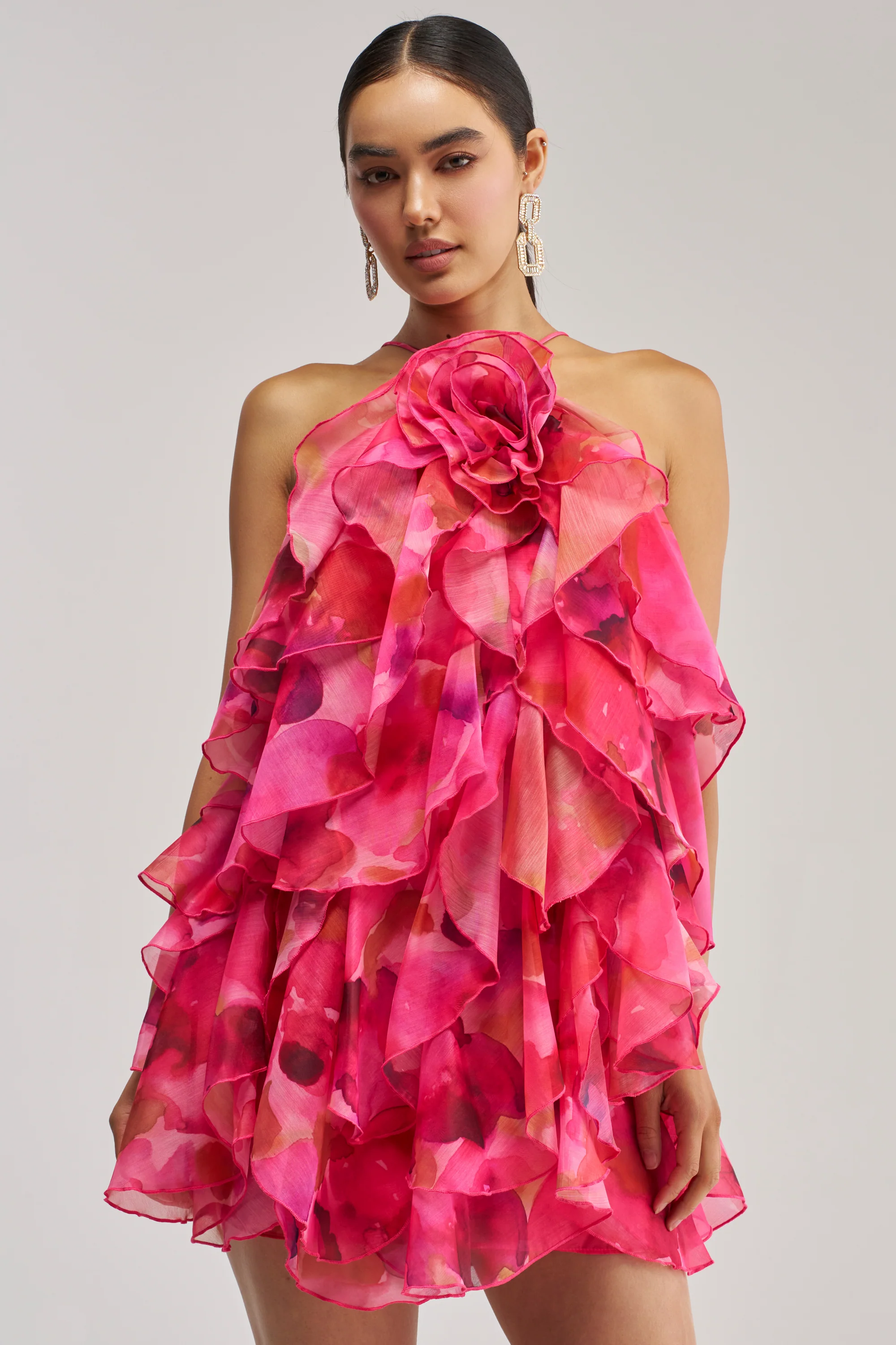 I AM THE PARTY MINI DRESS IN POP PINK - Akira Store