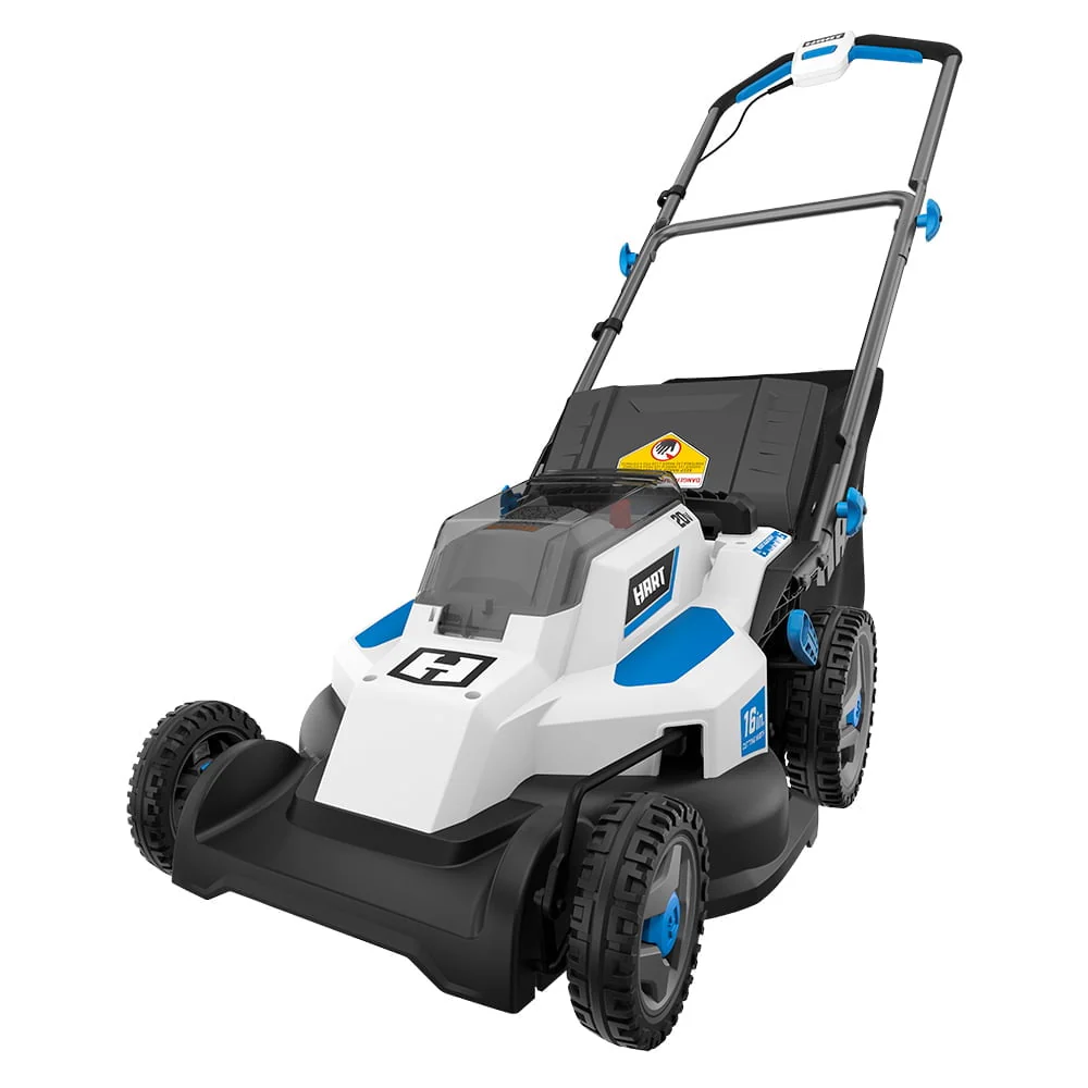 Restored 20-Volt 16-Inch Push Lawn Mower Kit, (2) 20-Volt 4.0Ah Lithium-Ion Batteries, (1) Battery Charger (Refurbished)