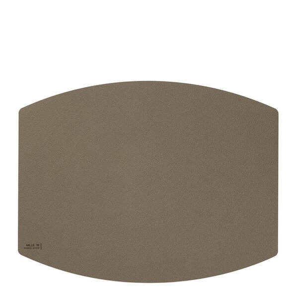 Ellips bordbrikke 45x35 cm grå