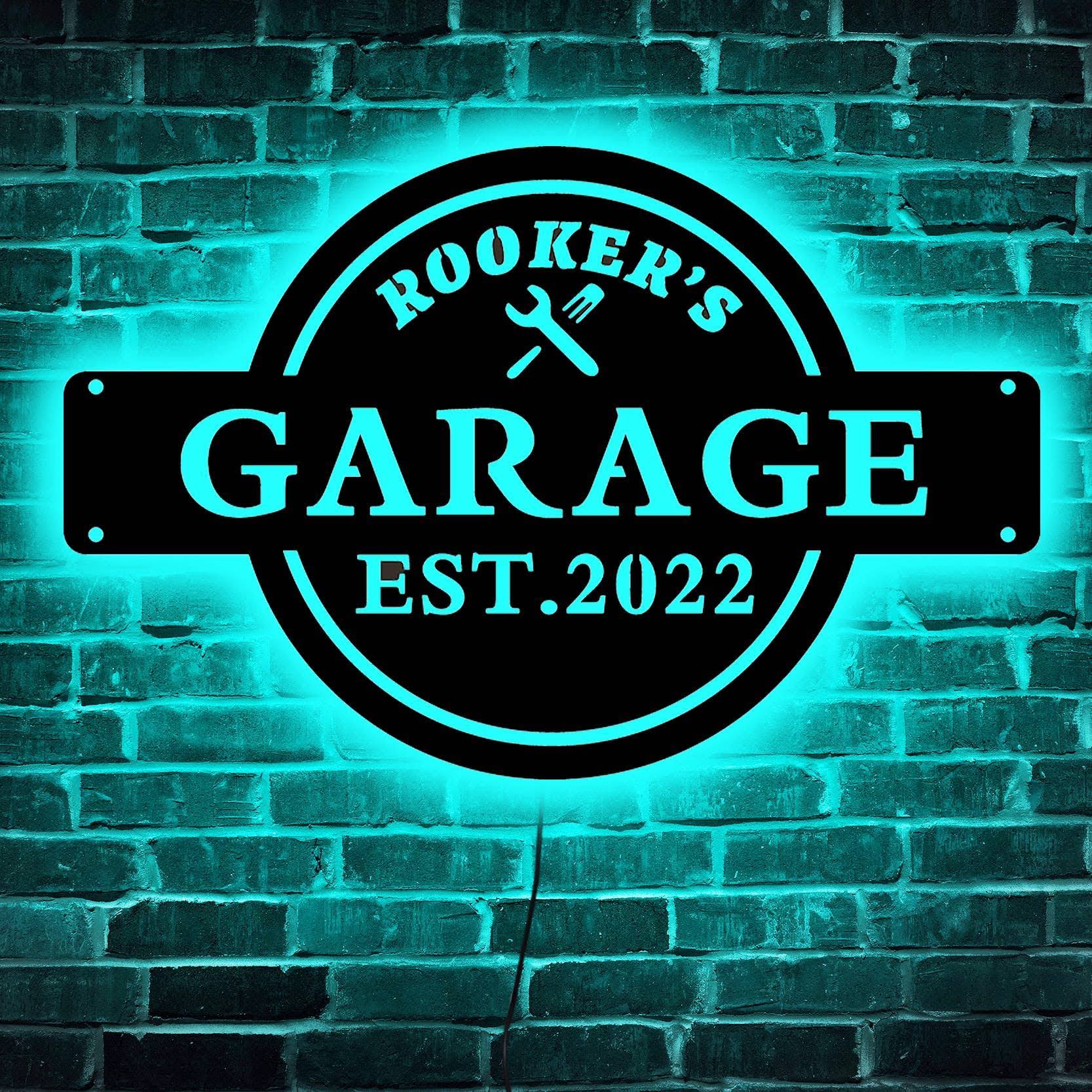 Custom Neon Garage Sign, Personalized Garage Sign, Custom Garage Name Sign, Garage Light Up Sign, Garage LED Sign, Garage Neon Sign Custom