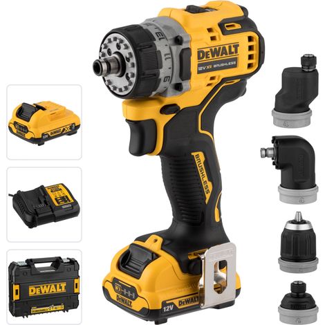 Dewalt – Perceuse-visseuse sans fil 12V avec 2 batteries 3Ah – Moteur Brushless – Couple 57,5Nm pour perçage bois et métal – Coffret TSTAK inclus — vue 3