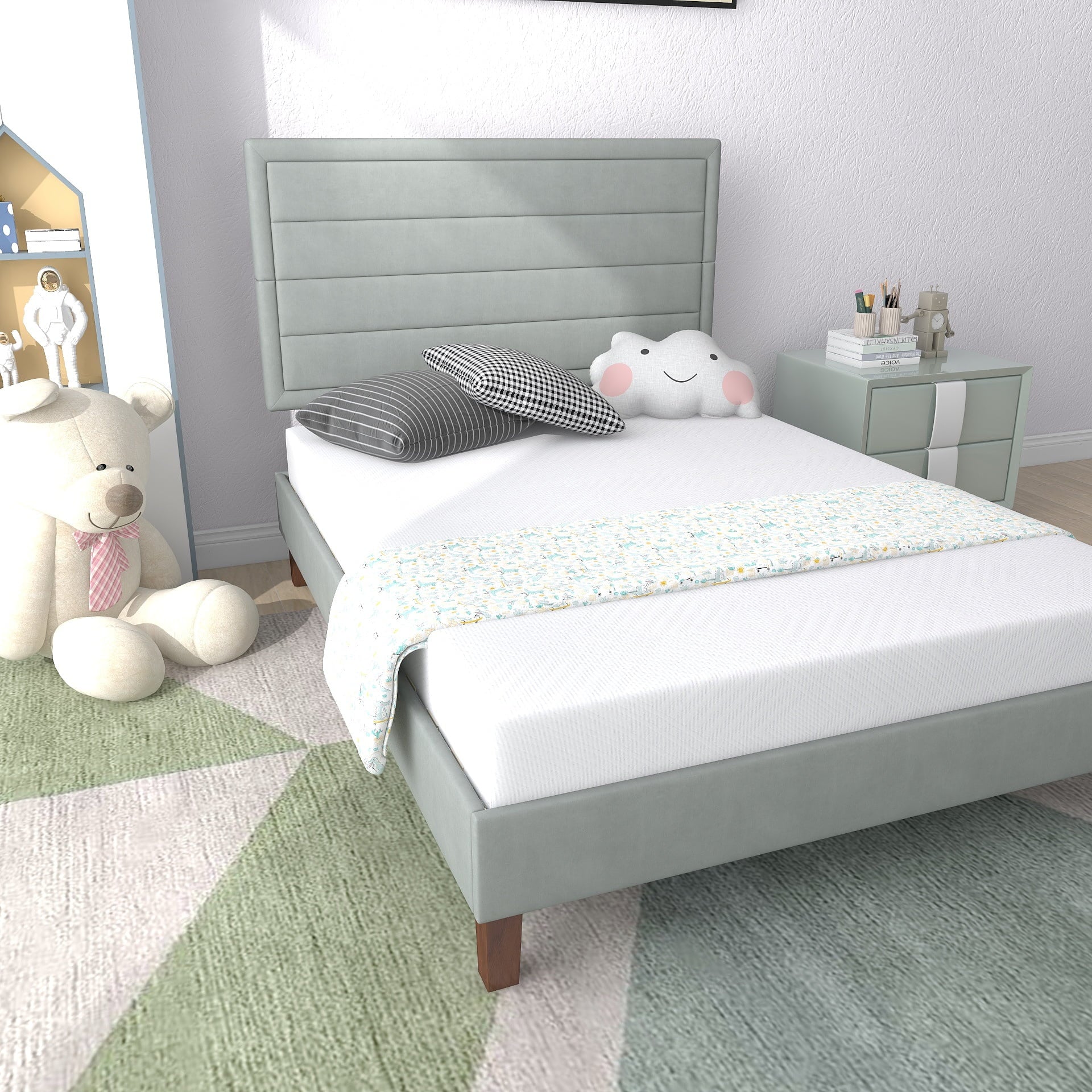 6 inch Twin Mattress Medium Firm Memory Foam Mattress Bed in a Box. Made in USA