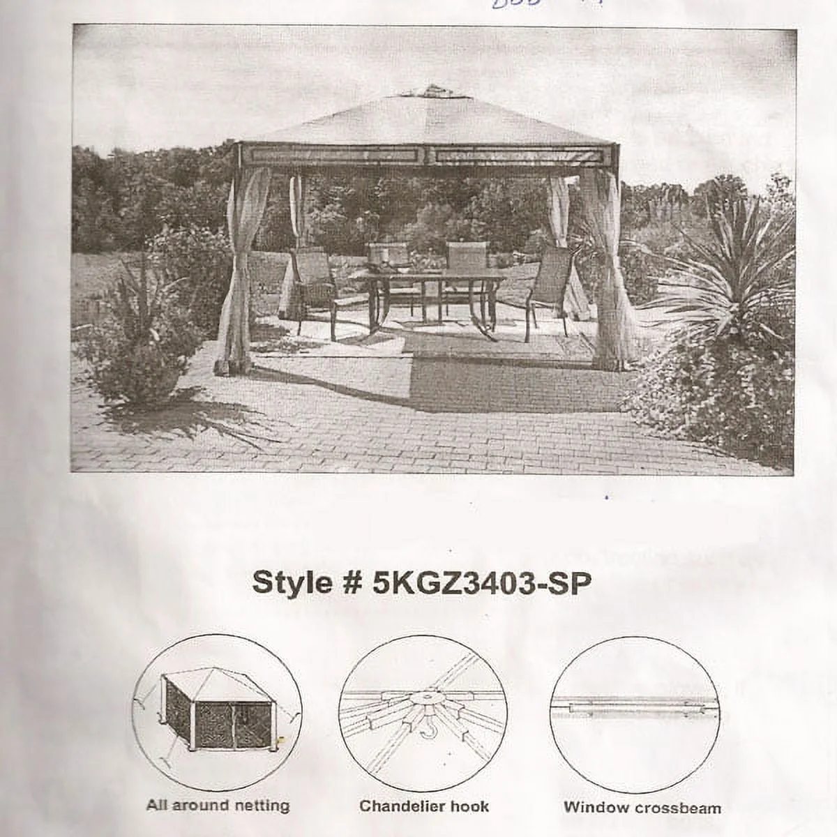Garden Winds Replacement Canopy Top for 11 x 9 Gazebo
