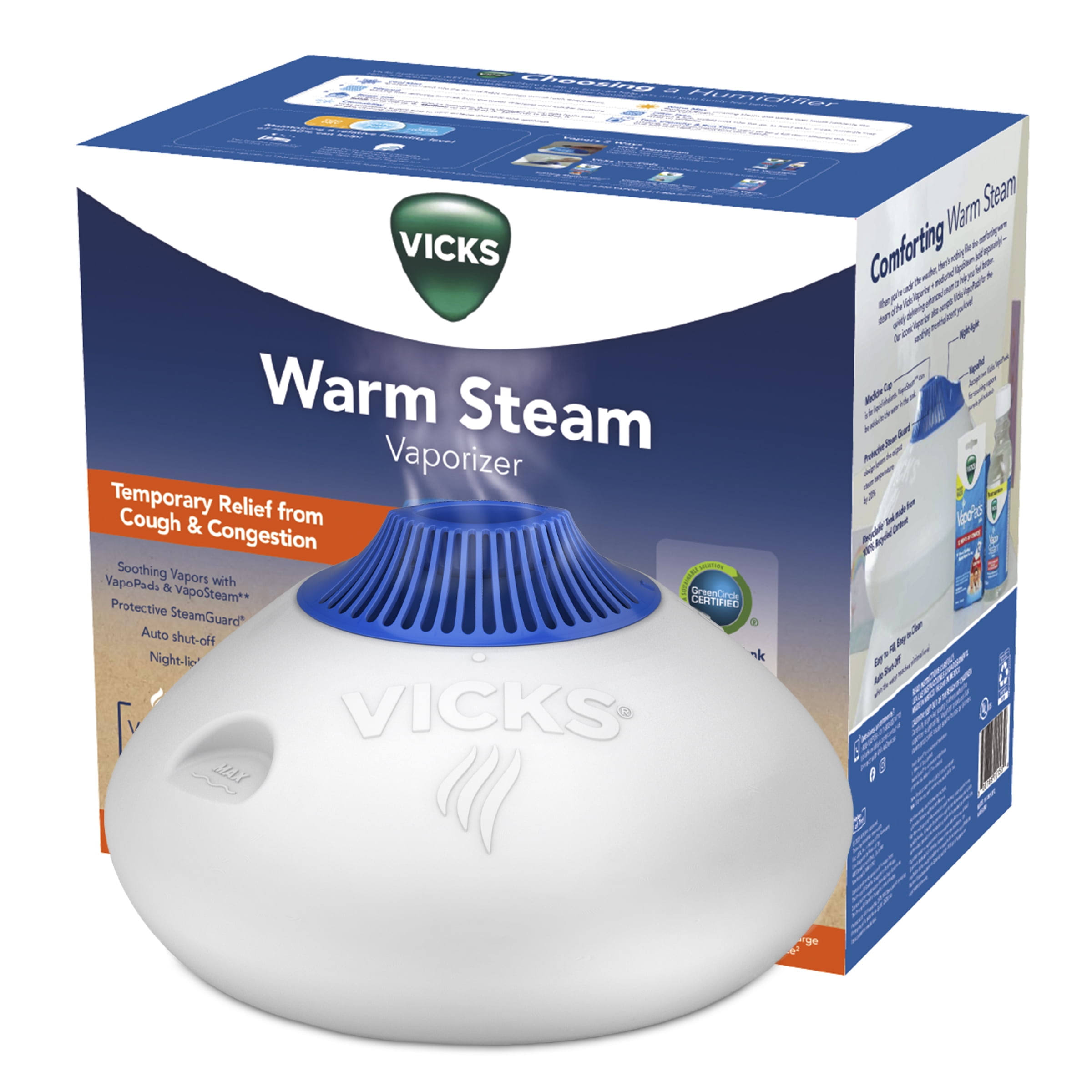 Vicks Warm Steam Vaporizer - Blue/White
