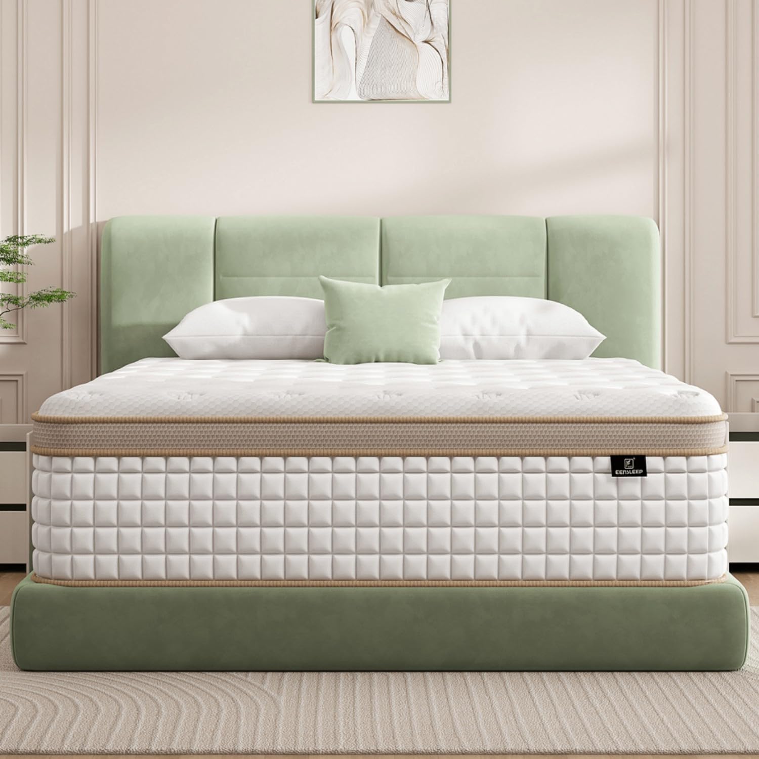 California King Mattress, [Enhanced] 12 Inch Cal King Mattress in a Box, Gel Memory Foam Independent Pocket Springs, Medium Firm, Pressure Relief, Strong Edge Support, 365-Night Trial, CertiPUR-US