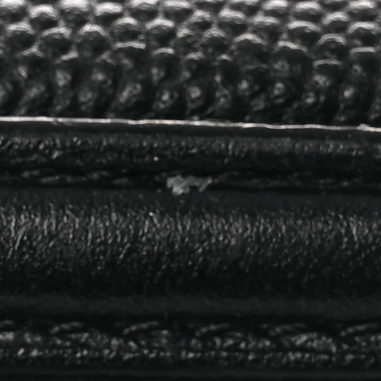 Caviar Quilted CC Filigree Vanity Clutch With Chain Black
