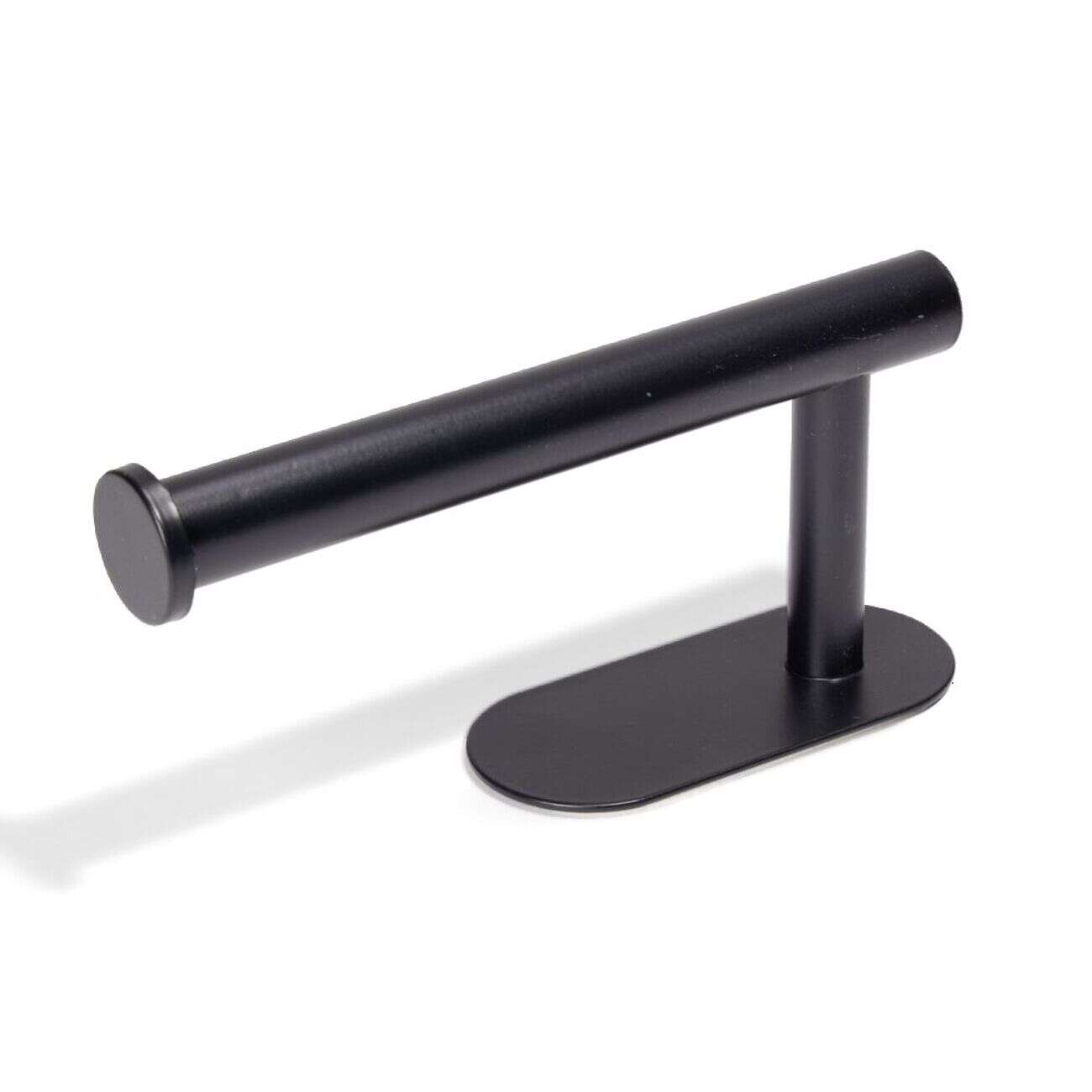 Support papier WC dérouleur métal noir