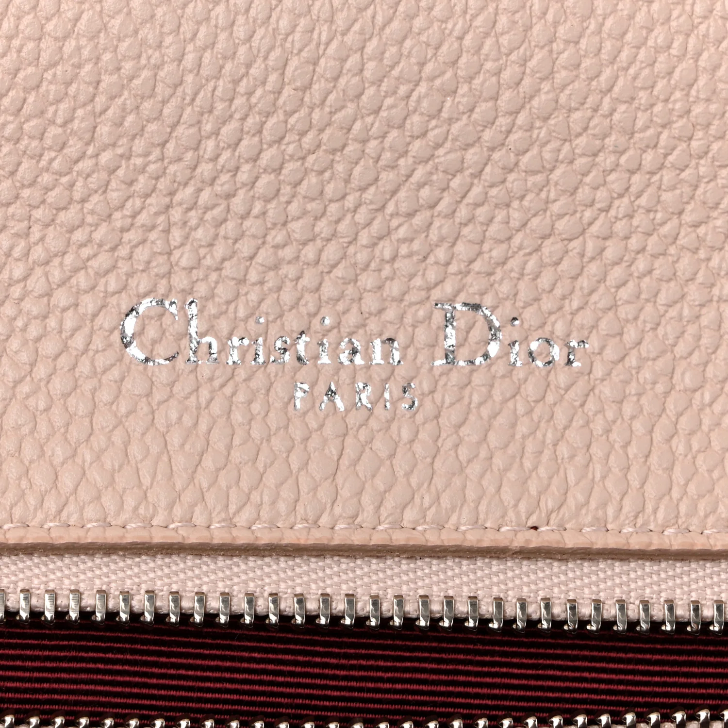 Grained Calfskin Medium Diorama Flap Bag Nude